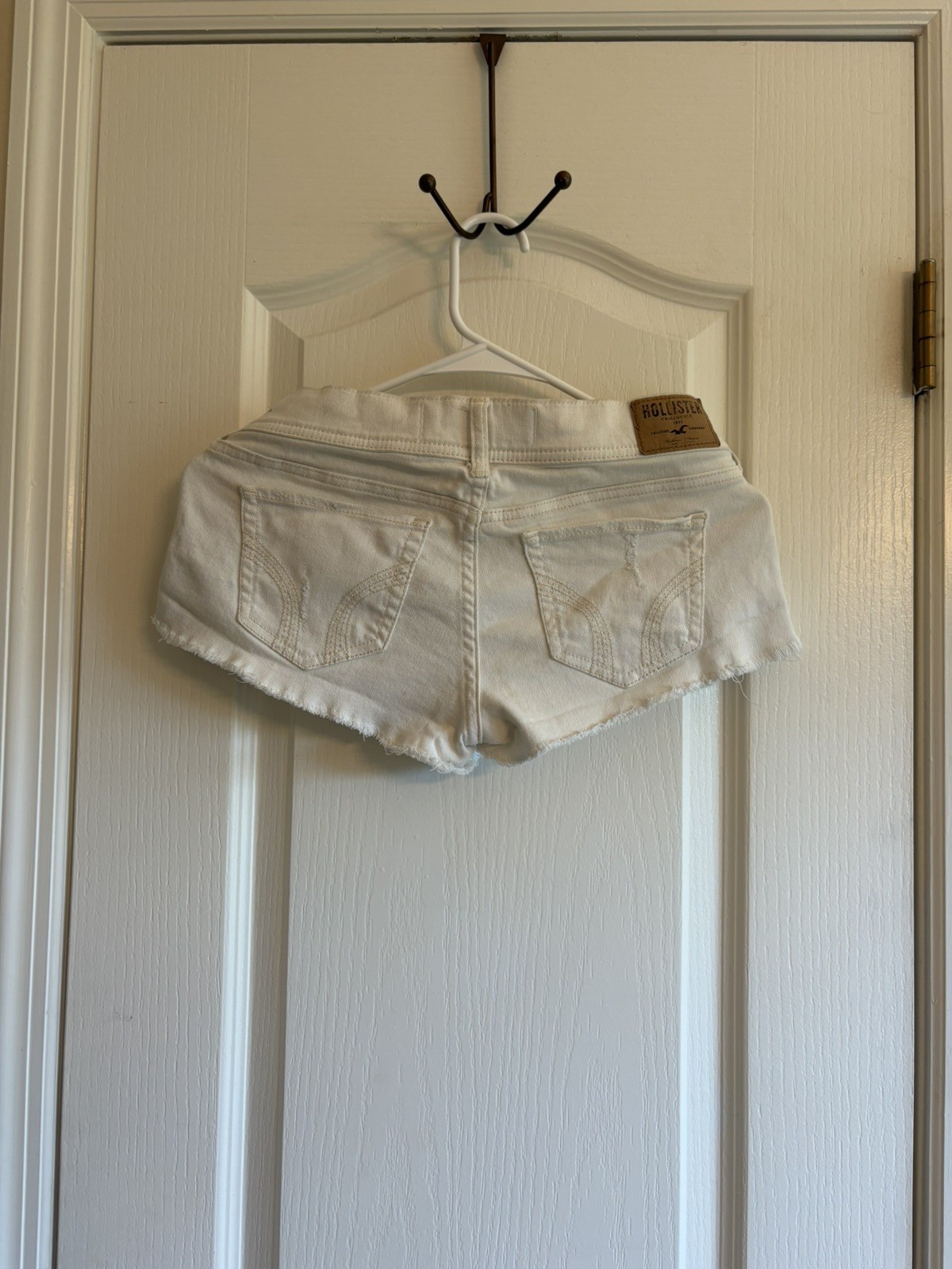 Hollister Low Rise Micro Mini Distressed Jean Shorts Vintage Y2K 2000s Grunge 3