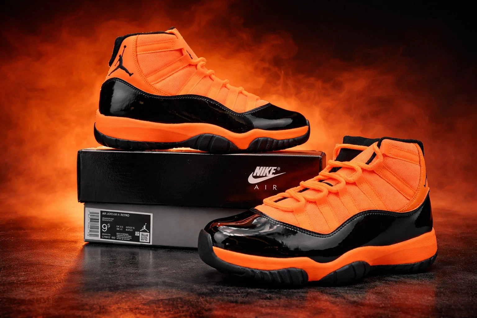 MEN – Size US Jordan 11 Retro Black Orange