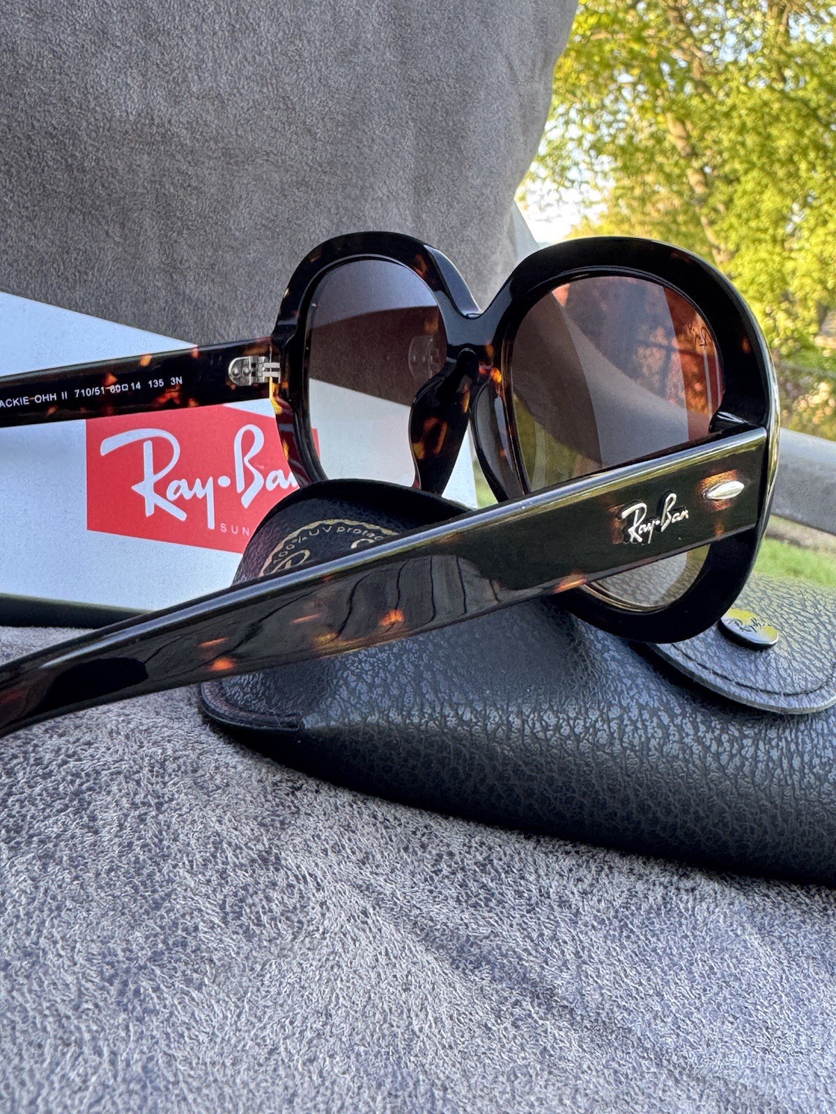 New Ray-Ban Jackie Ohh II Tortoise/ Gradient Brown 60mm Sunglasses RB4098