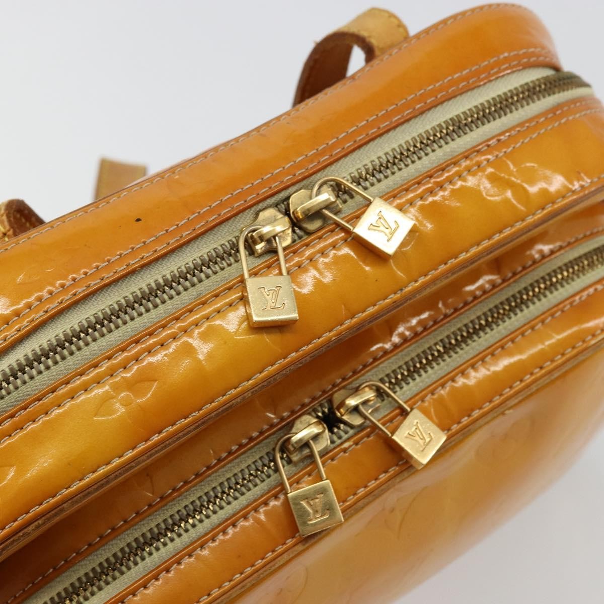 LOUIS VUITTON Monogram Vernis Marley Backpack Yellow M91040 LV Auth bs34725