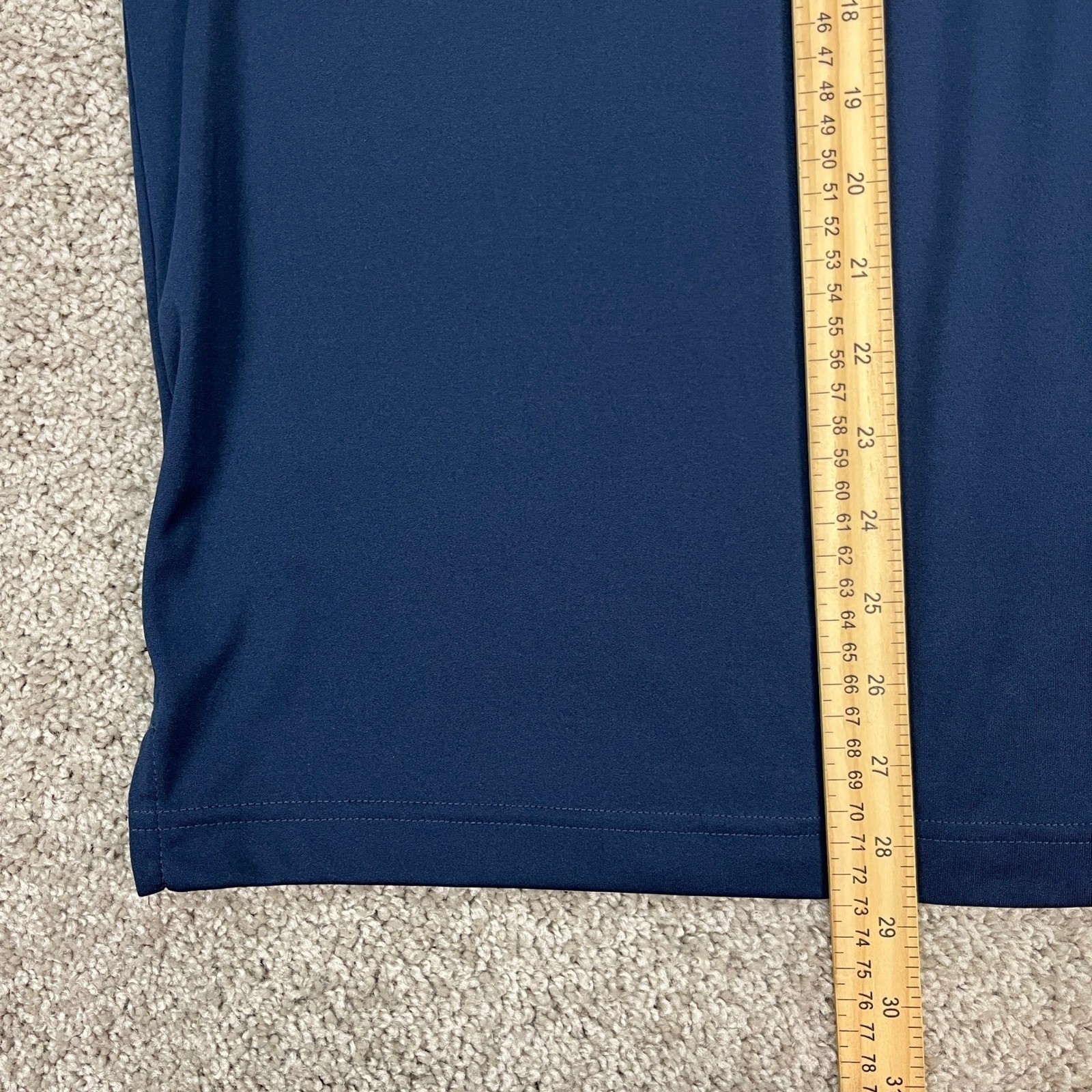 Antigua Polo Shirt Men Medium Navy Blue Short Sleeve 3 Button Placket NASCAR EUC