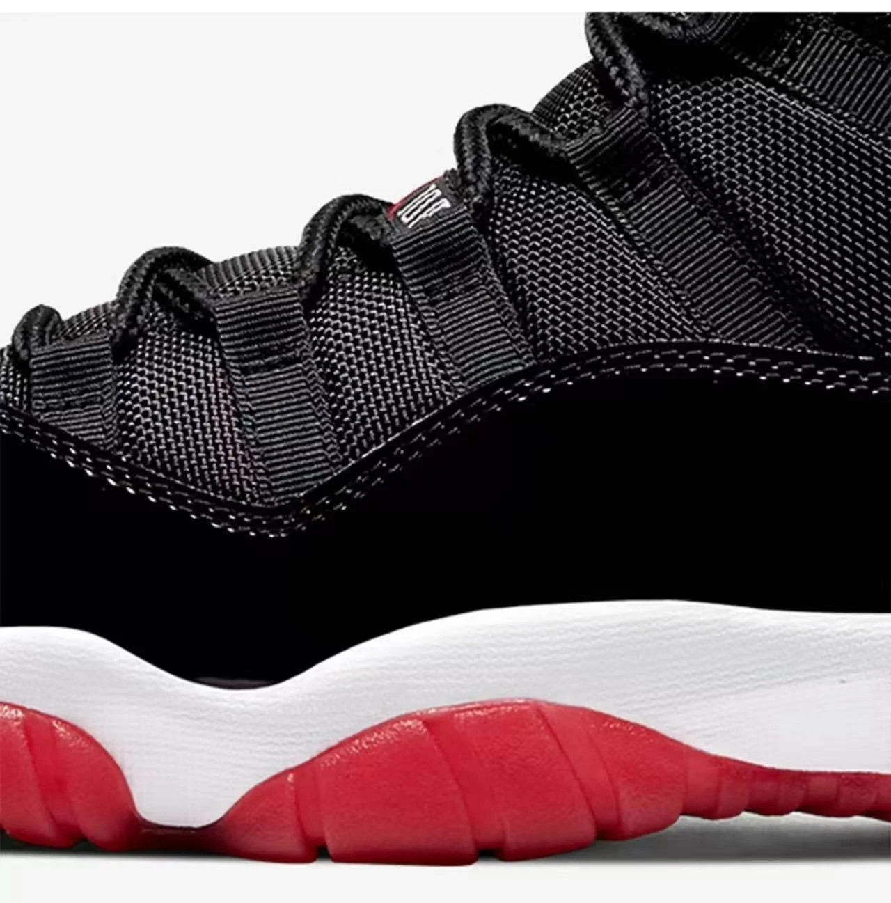 Nike 378037-061 Air Jordan 11 Retro Bred Black Red High Top Men Basketball Shoes
