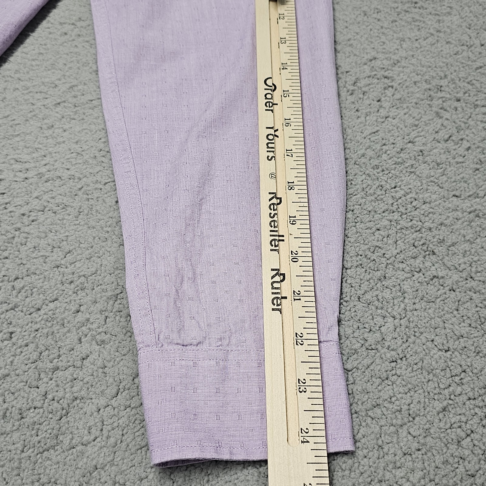 Michael Kors Mens slim fit stretch long sleeve shirt lavender size L 16 32/33