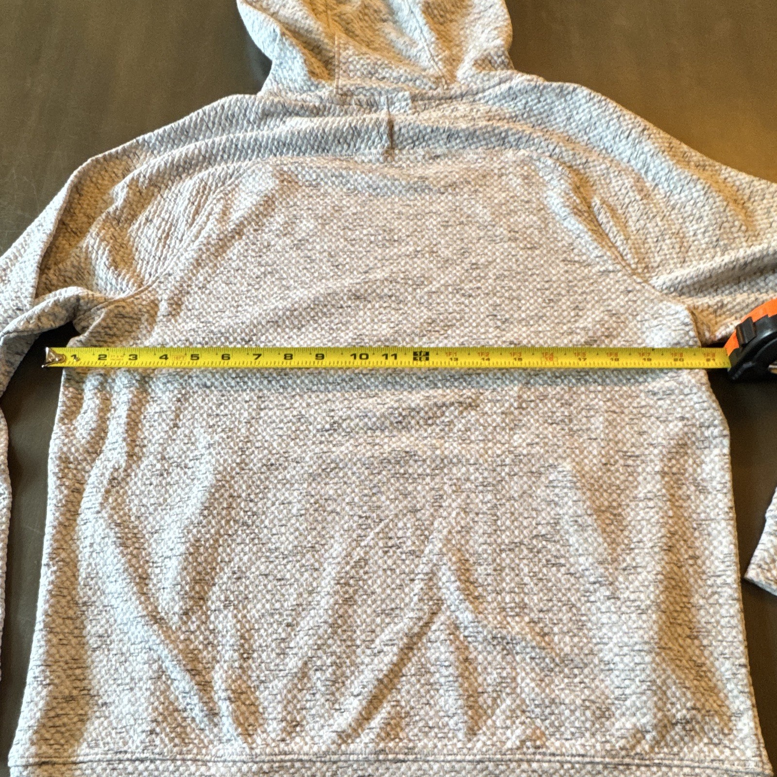 All in Motion Men’s Gray Textured Pullover Hoodie Pockets Long Sleeve M