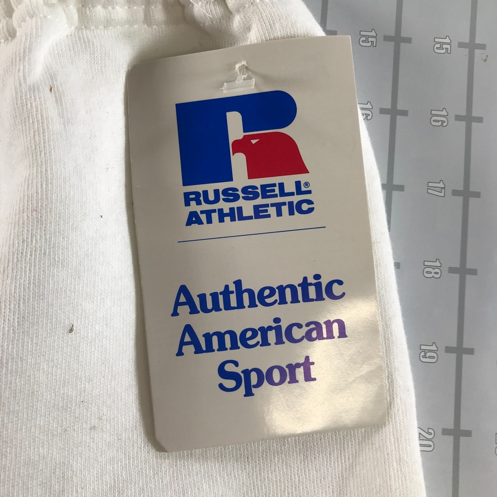 Vintage Russell Athletic Sweatpants Mens Medium Thick White Blank 50/50 USA Made