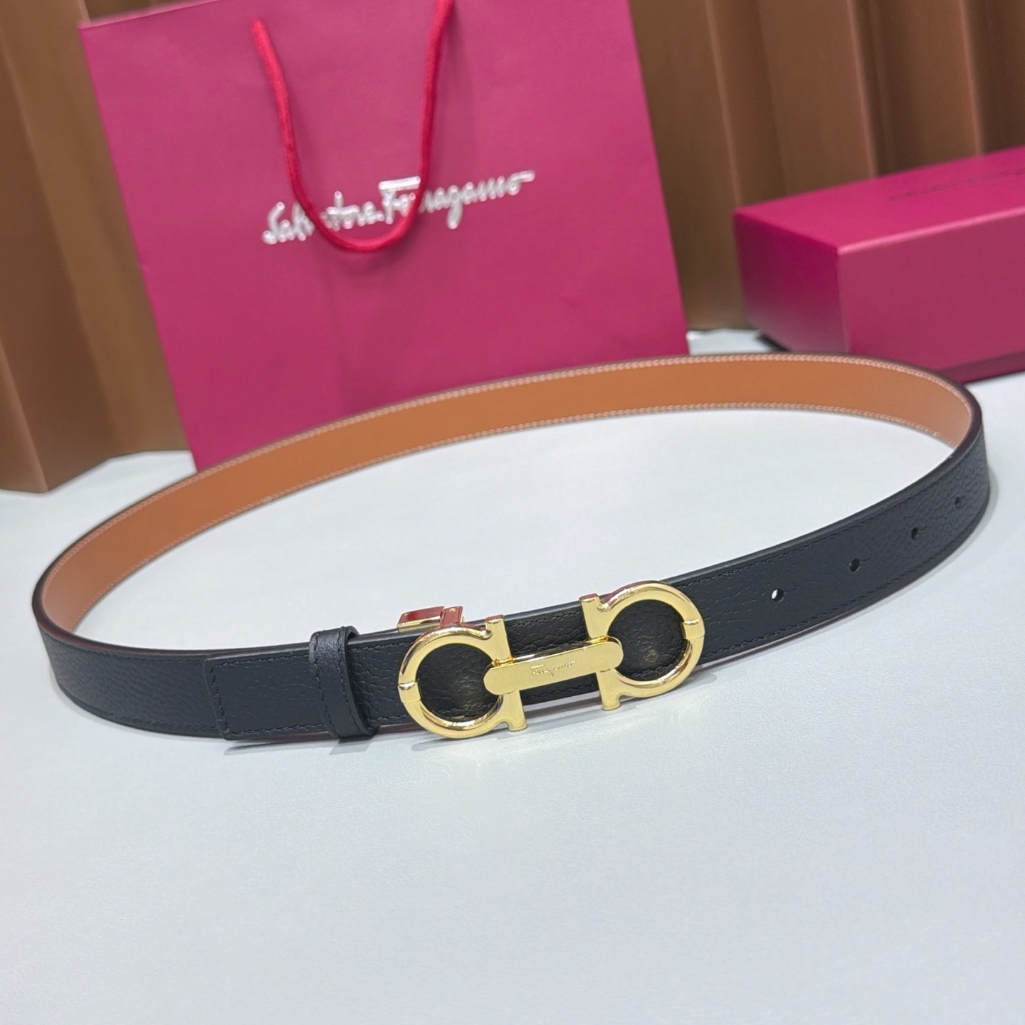 FERRAGAMO Belt women Black width2.5cm/0.98inch Sale