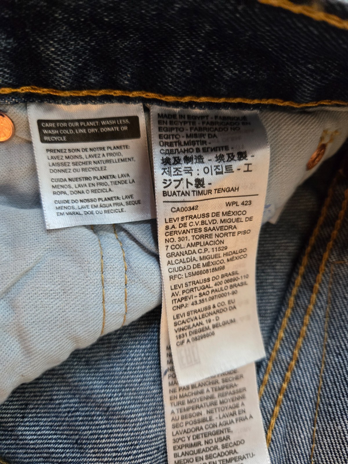 Levi’s 501 ’93 Original Jeans Mens 28×32 NWT Blue Straight Leg Button Fly