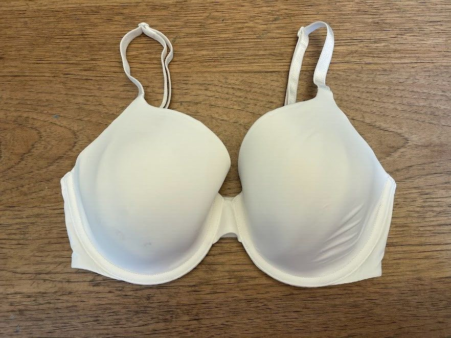 Victoria’s Secret Pure White Solid 32D T-Shirt Lightly Lined Full Coverage Bra