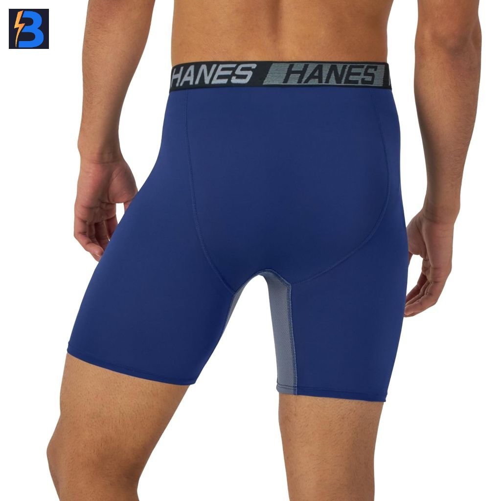 Hanes Men’s X-Temp Total Support Pouch Boxer Briefs: Blue/Gray/Black, L (3 Pair)