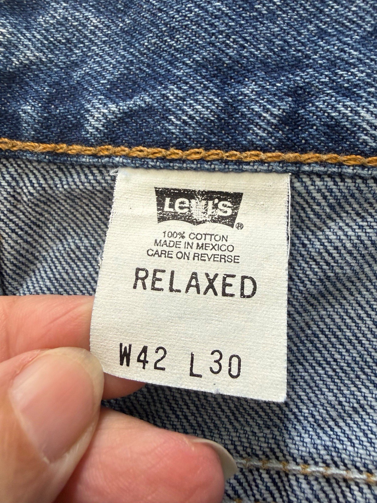 Vintage 90’s Levi’s 540 Men’s 42×30 Relaxed Fit Denim Jeans Brown Tab