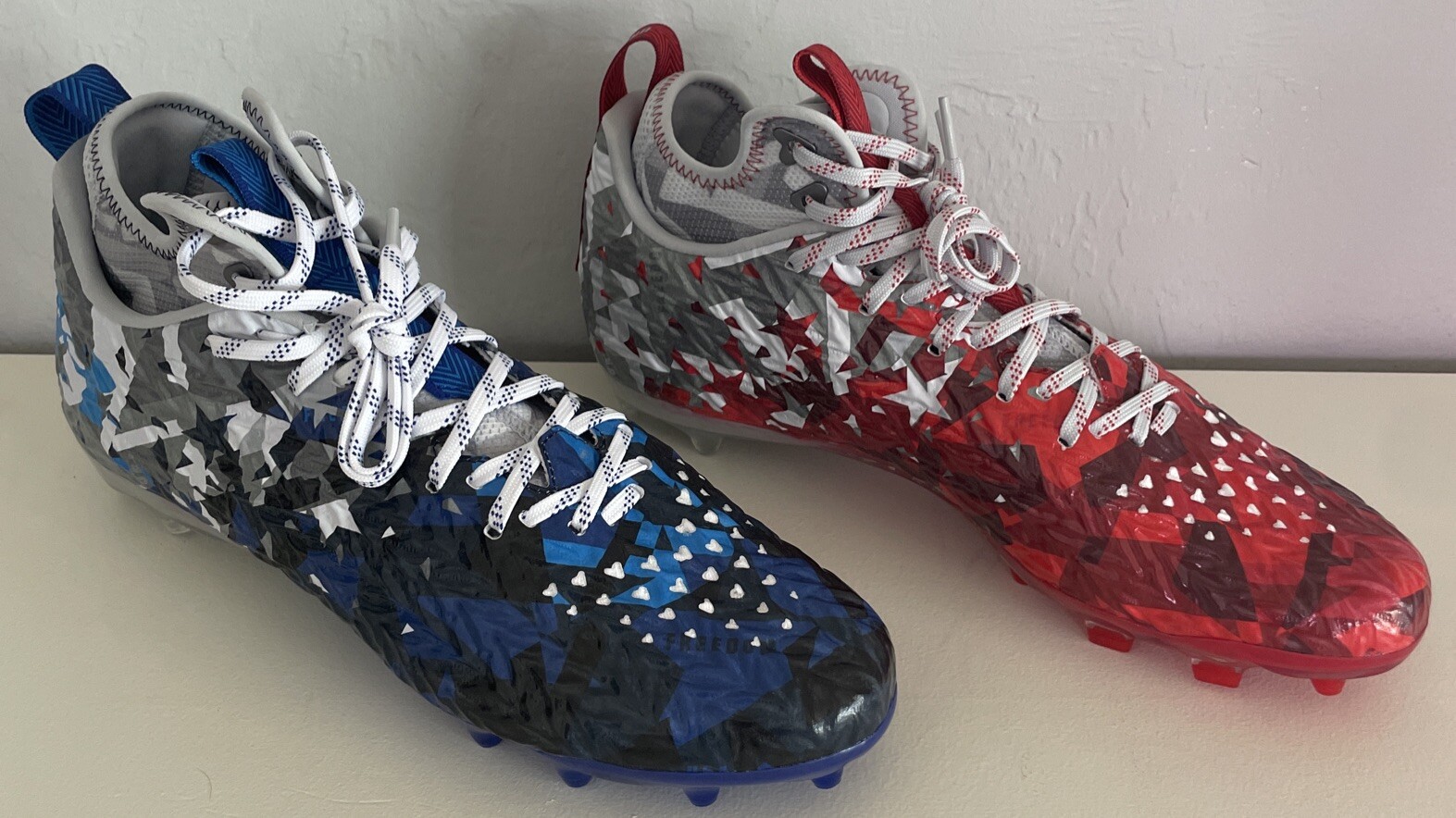 LIMITED EDITION FREEDOM UNDER ARMOUR SPOTLIGHT CLONE MC LE FOOTBALL CLEATS 12.5