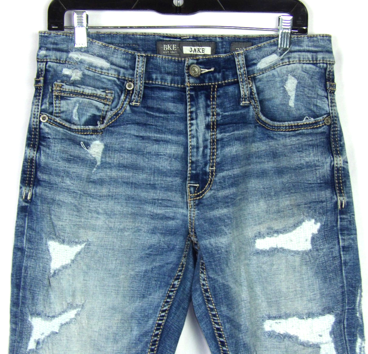 Buckle BKE JAKE Distressed Stretch Straight Leg Denim Jeans Men’s 31 X 32