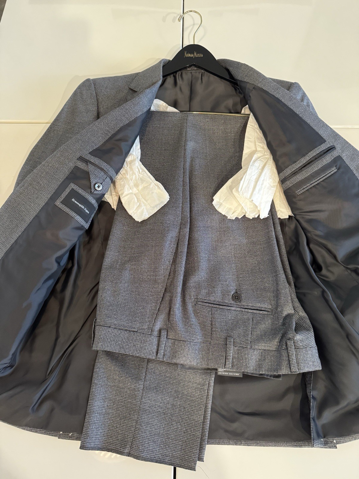 Ermenegildo Zegna Milano Drop 7 Grey Wool 2-PC Suit IT52 Made In Italy