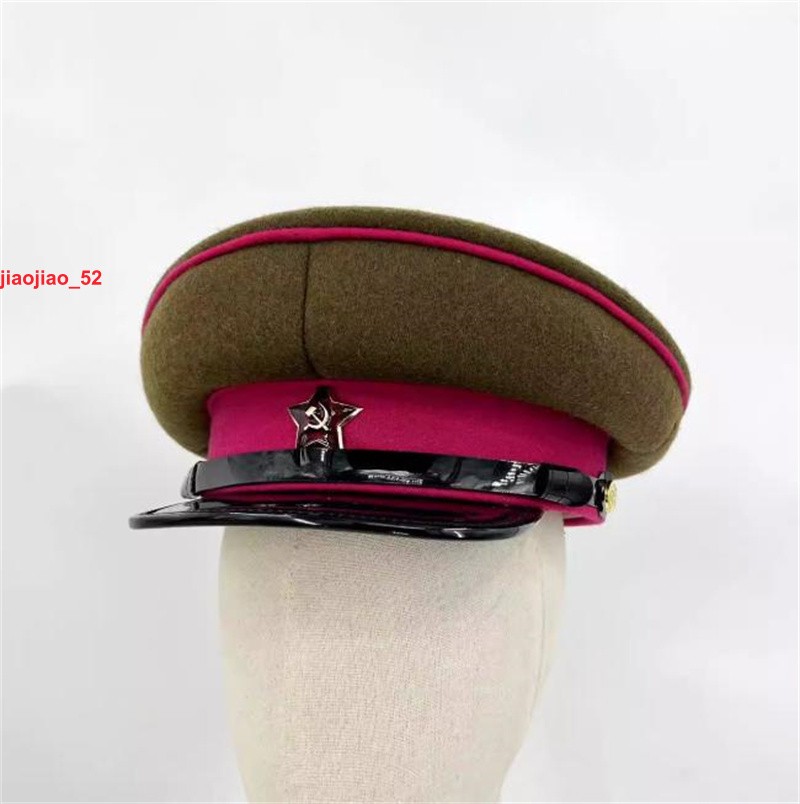 Soviet Political Commissar Hat Large Brim Soviet Uniform Hat Blue Gift Christmas