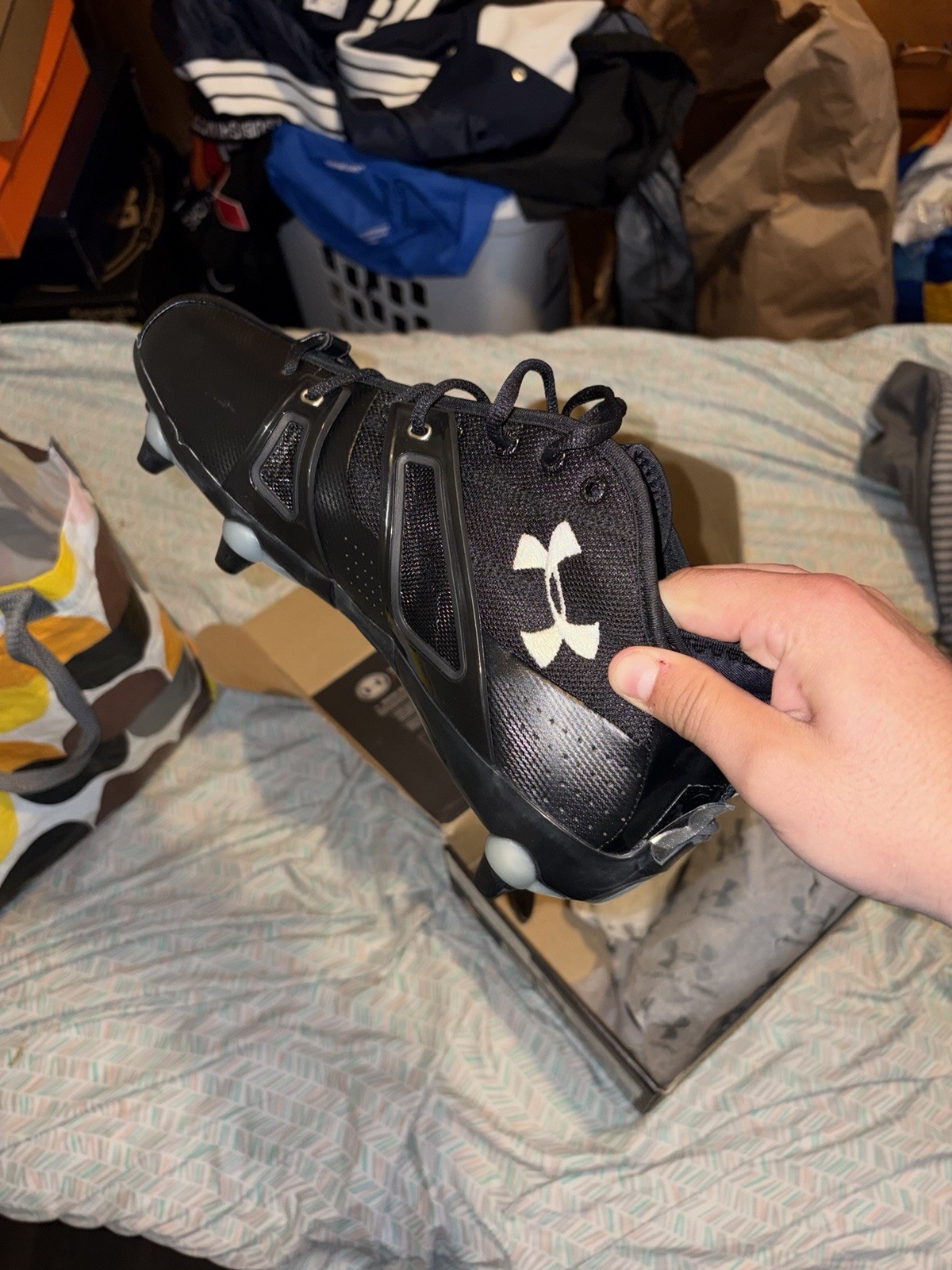 Underarmour ( CLEATS ) Demolition Mid D – BK/SL