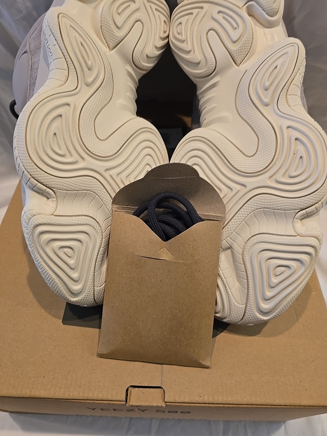 Adidas Yeezy 500 High Mist Stone GV7775 Extra Laces Sz 14.5 New Box Rare