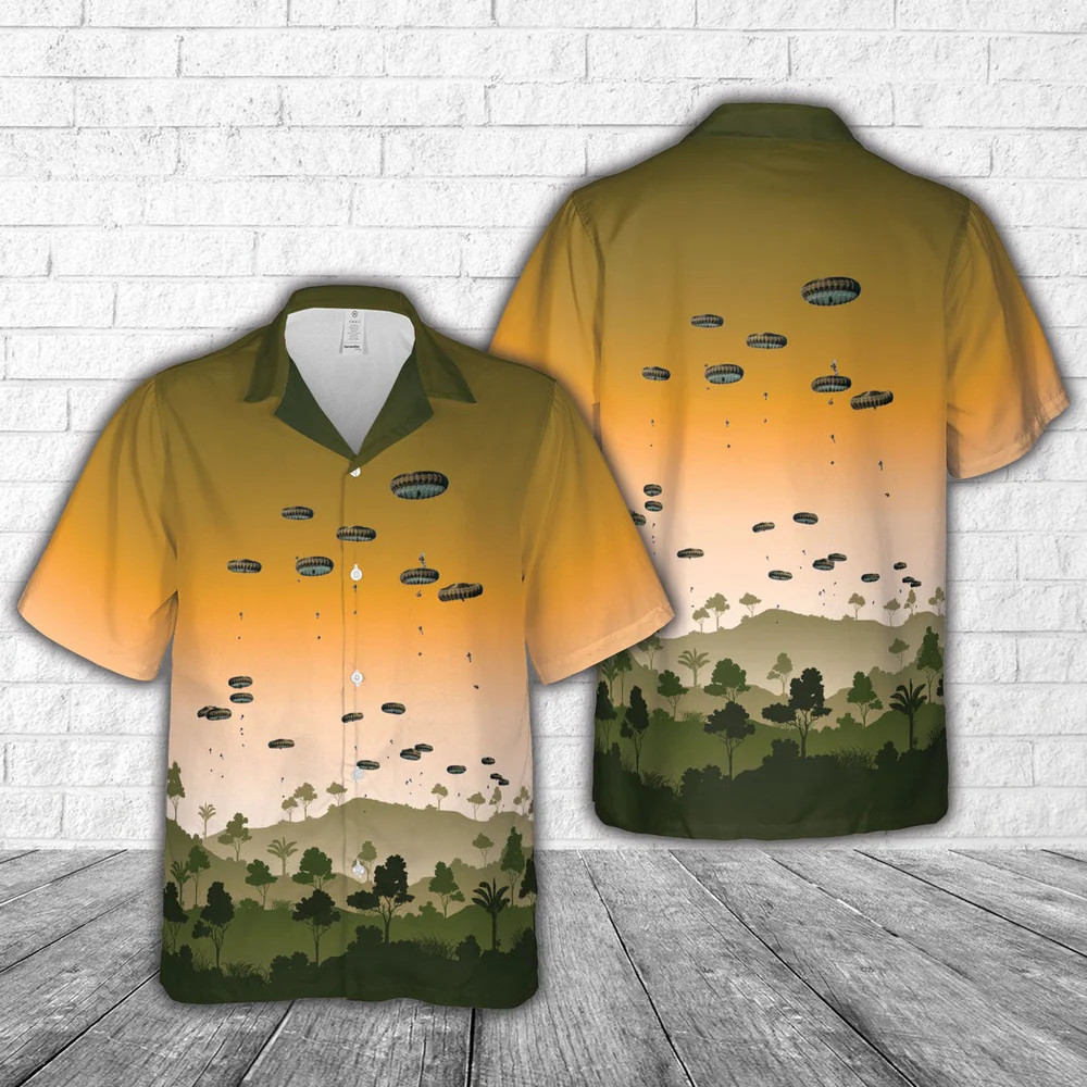 Army Hawaiian Shirt, Us Army 82Nd Airborne Division Jump Into Swift Response