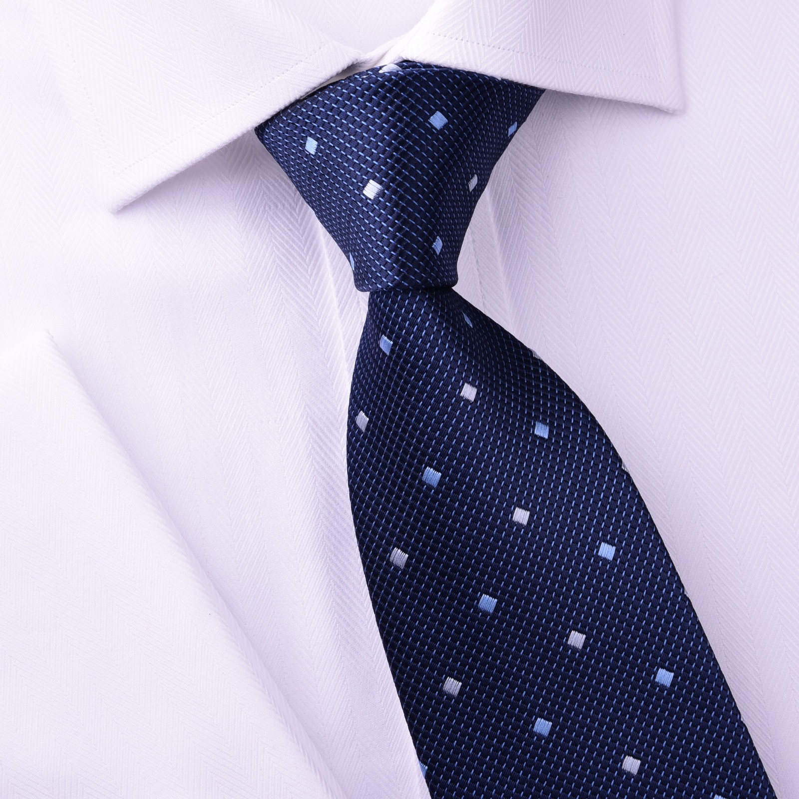 Blue Croc Skin Patterened Mens Geoemtric Classic Regular Tie 8cm Necktie Fashion