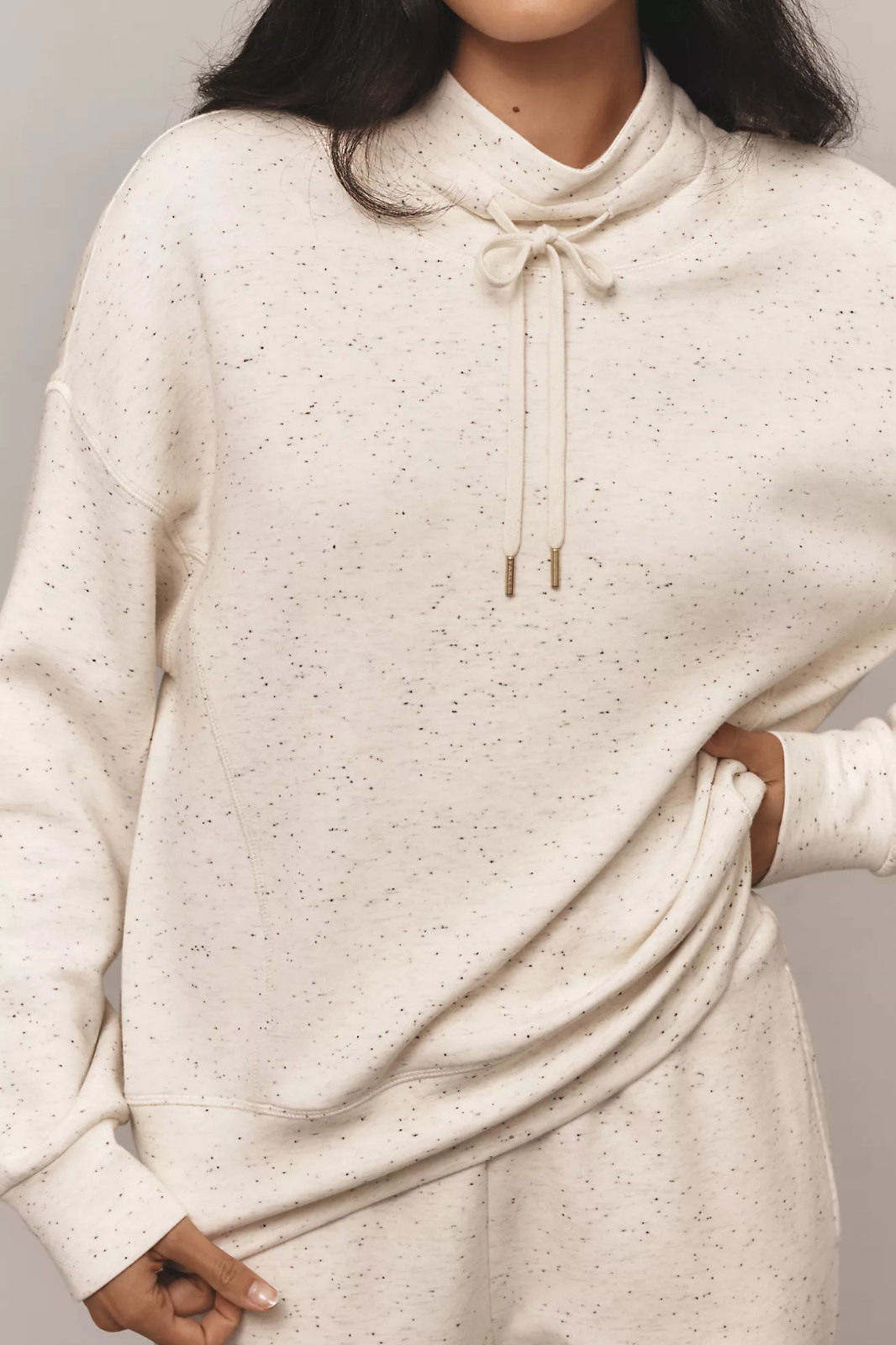 NWT Women’s Varley Ivory Marl Fleck Oakdale Sweat Top, VAR01897 – $128 NEW!
