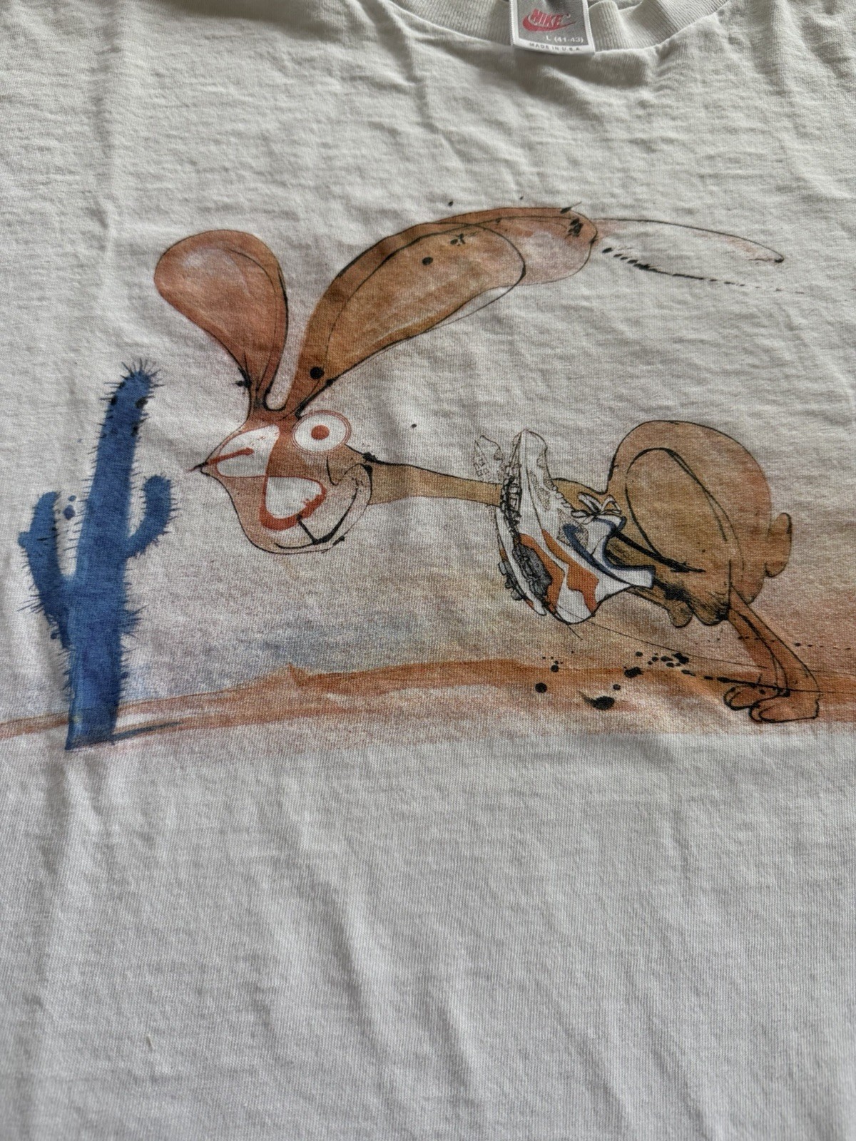 Vintage Nike Ralph Steadman Grey Tag T Shirt 90’s Air Max 180 Promo Very Rare L