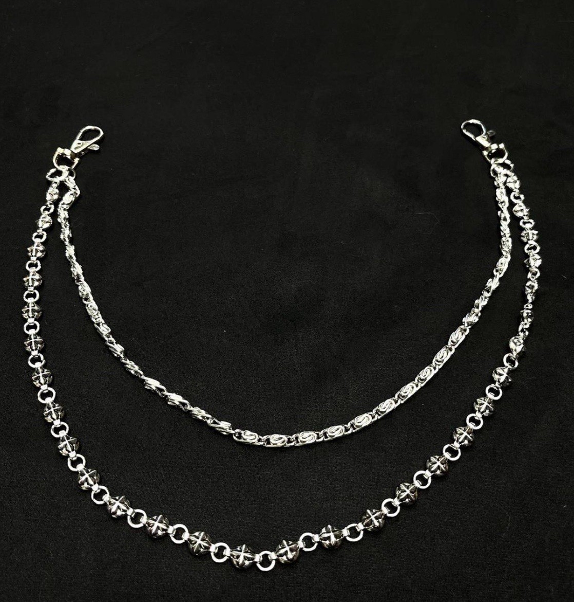 Silver Chrome Men’s Unisex Wallet Chain