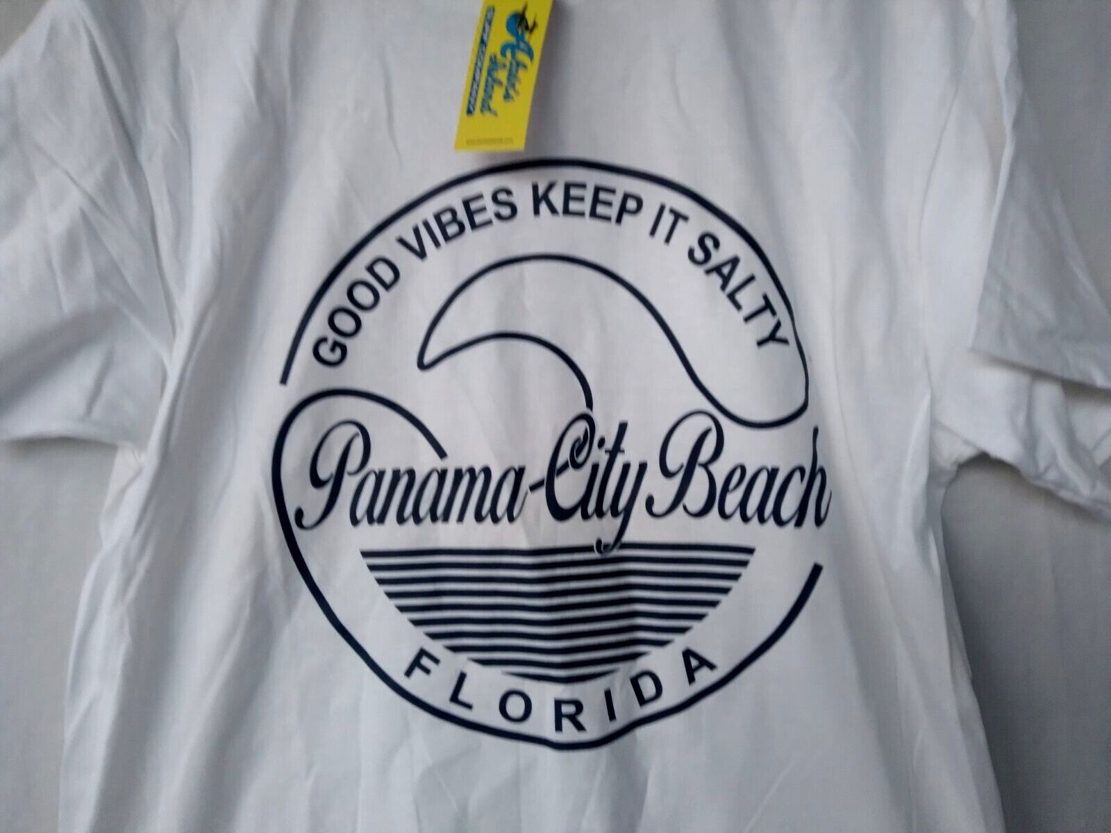 Panama City Beach FL USA Vacation Souvenir Unisex White T-Shirt Top L NWT