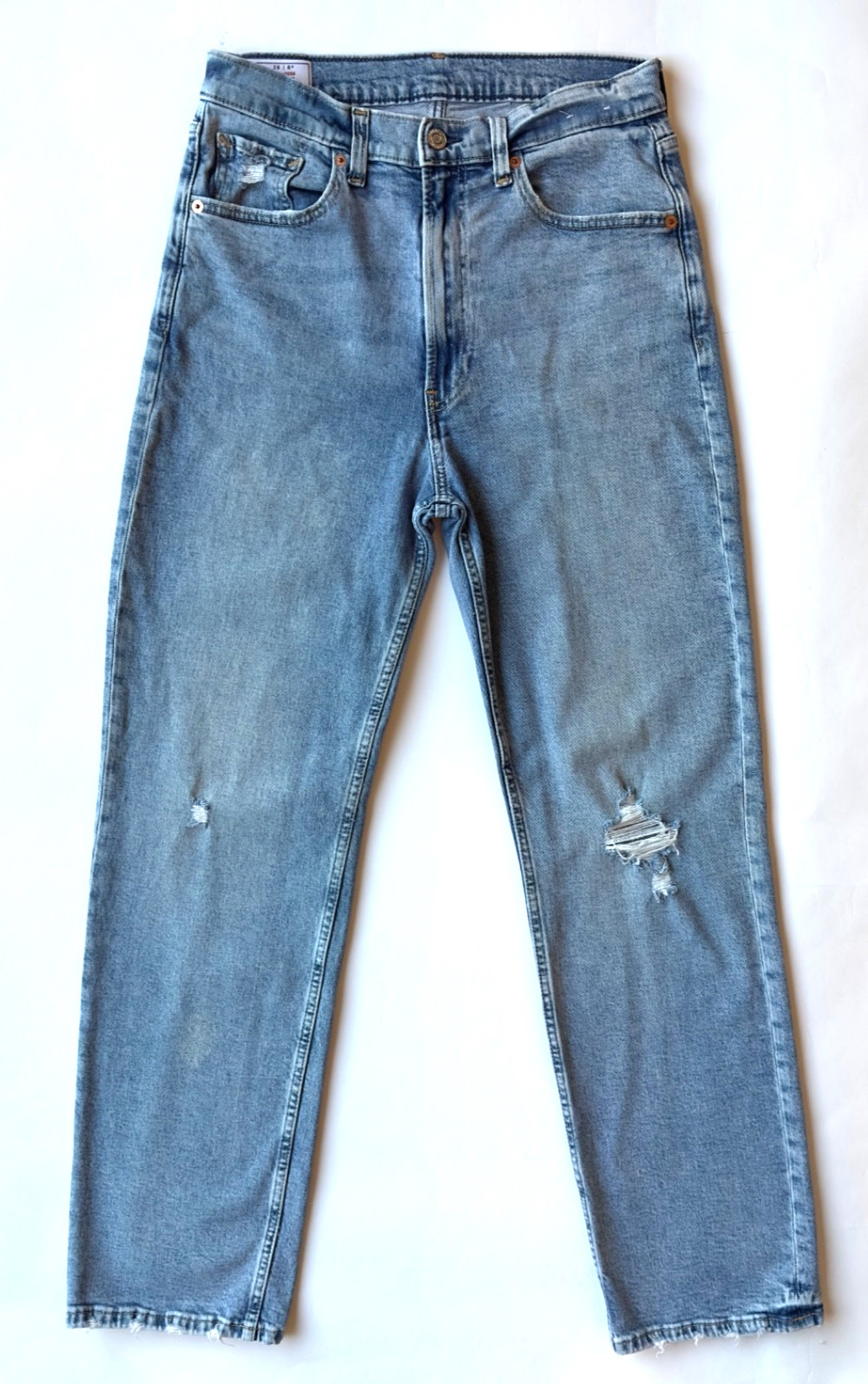 Gap 90s Loose High Rise Jean-Organic Cotton Relaxed Fit-Vintage Light Wash-Sz 28