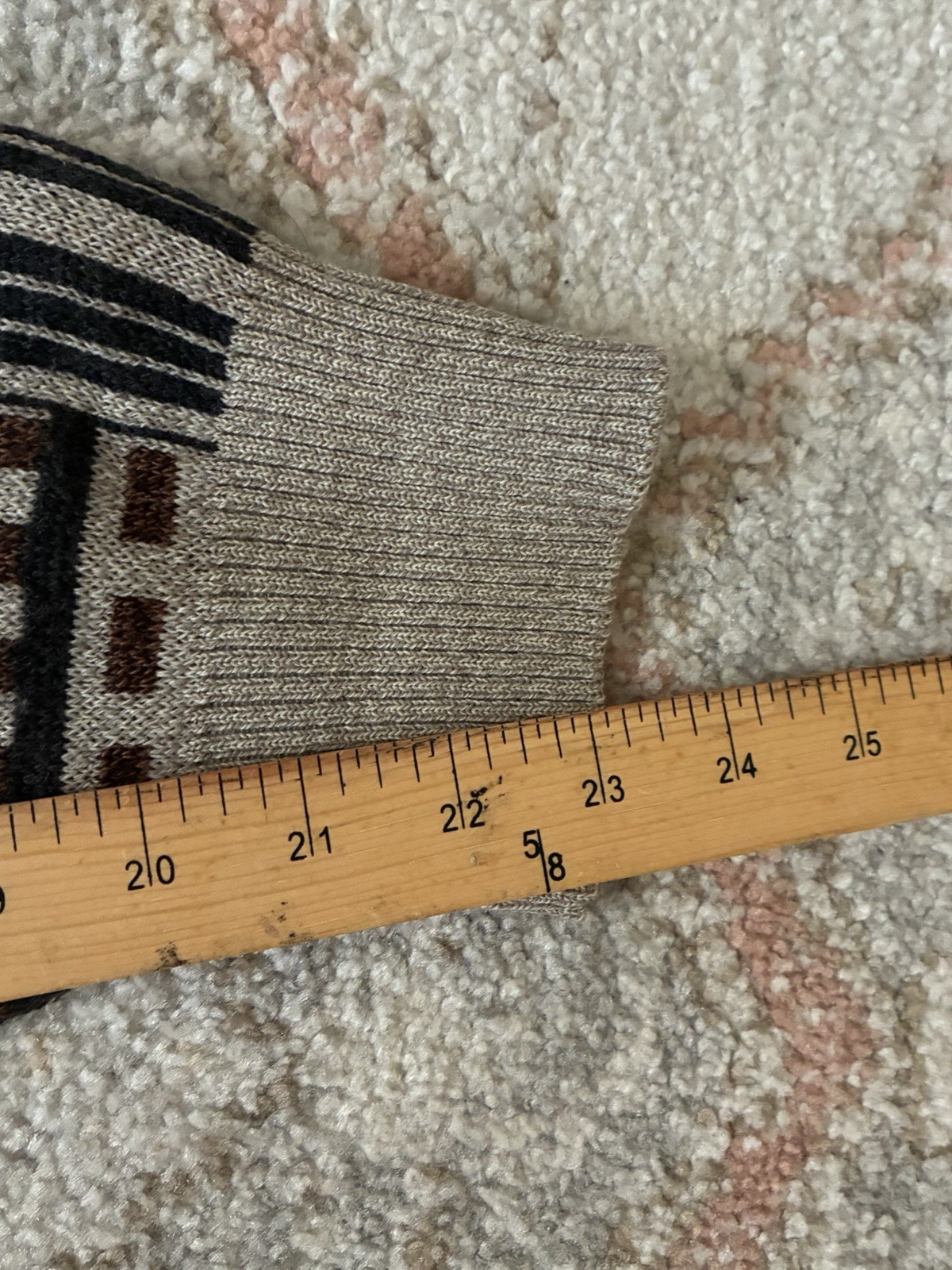 VTG Marz Munchen 100% Wool Geometric Patchwork Knit Grandpa Sweater