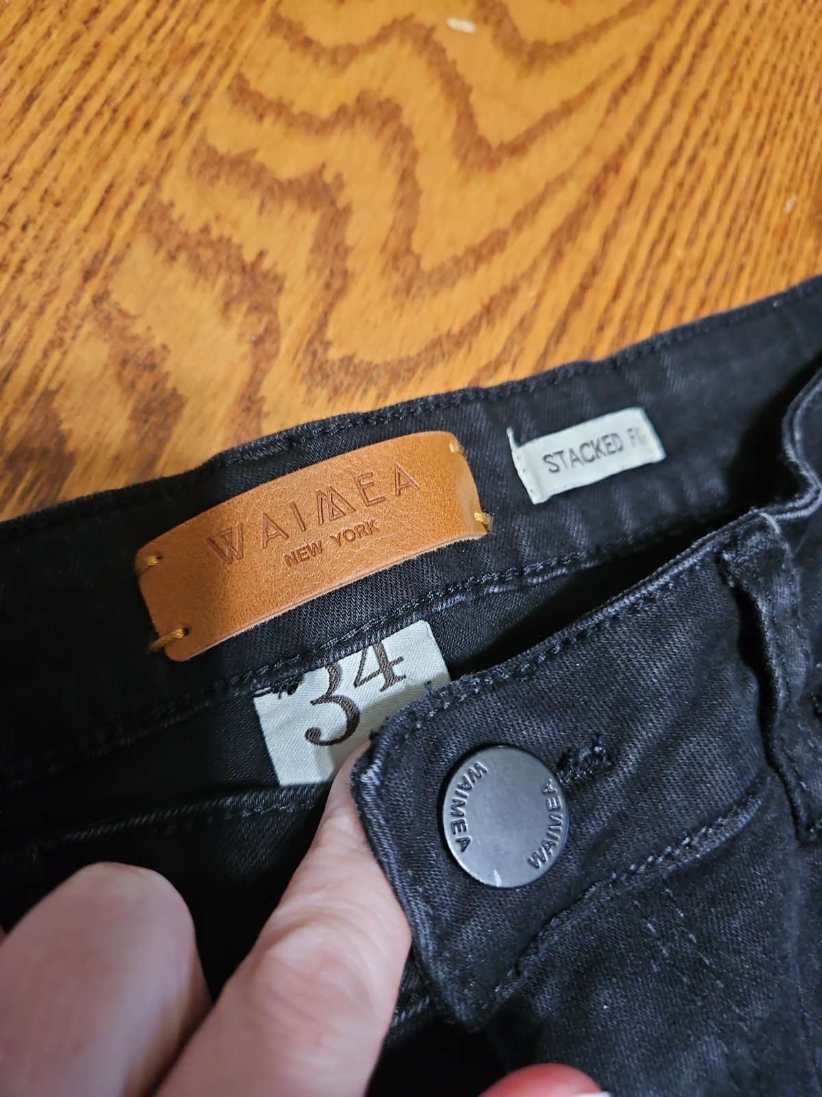 Waimea Men’s Stacked Fit Patchwork Distressed Frayed Jeans 34×36