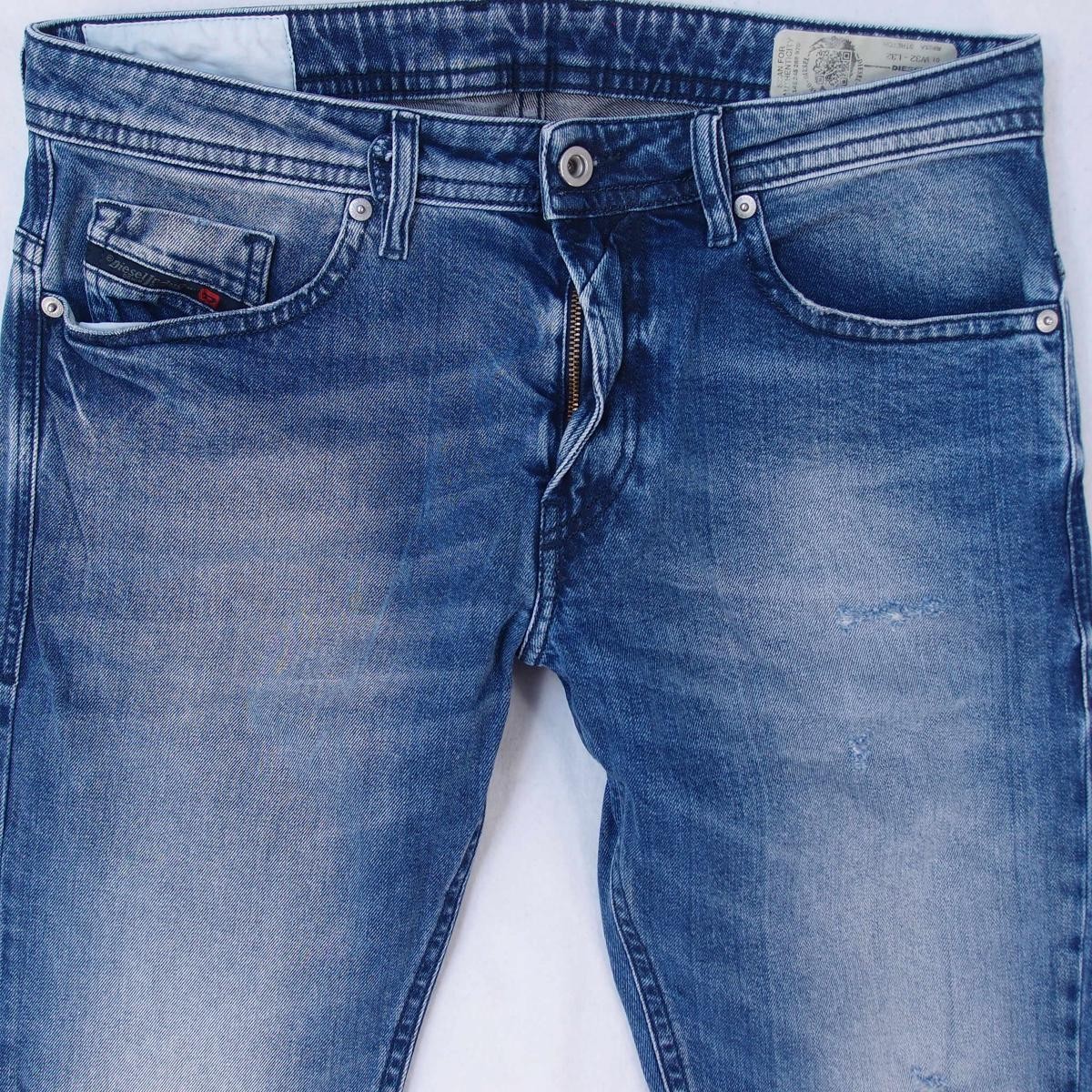 Mens Diesel THOMMER R8QIA Stretch Slim Skinny Blue Jeans W32 L32