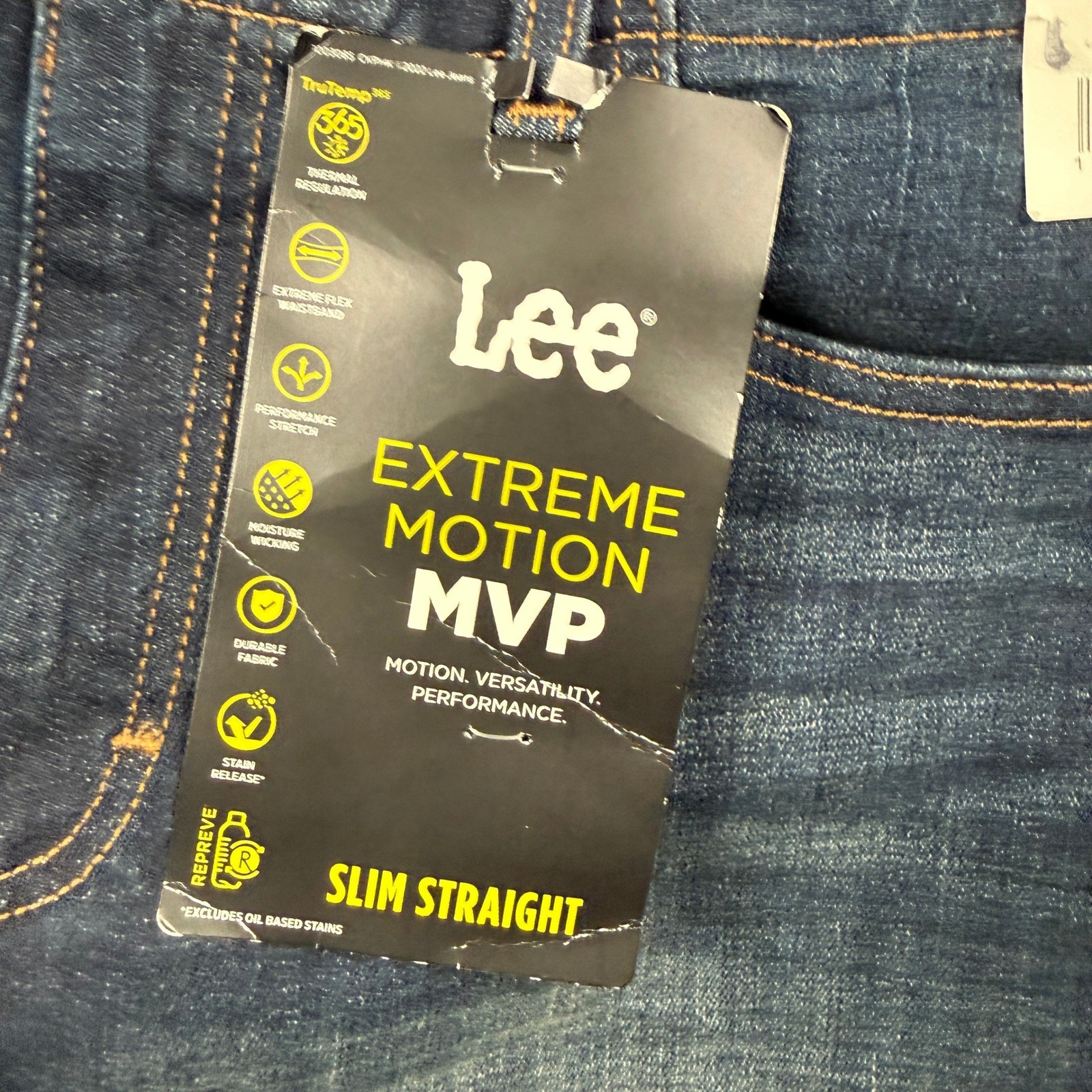 Lee Extreme Motion MVP Jeans Mens 34×30 Cobra Slim Straight Stretch 102018461