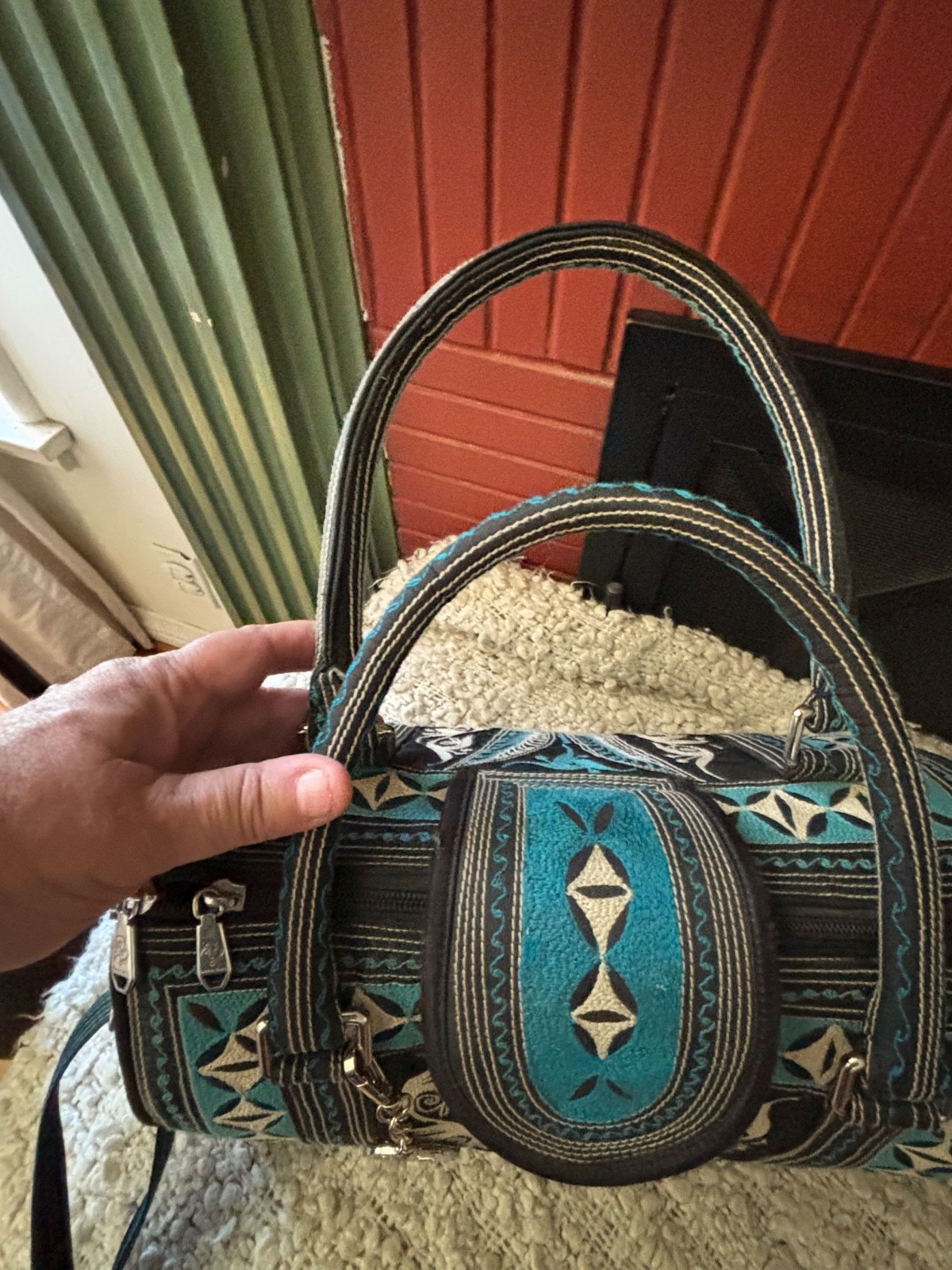 Banda Bag, Embroidered Nano or Barrel Bag, Pre-Owned, Excellent Condition
