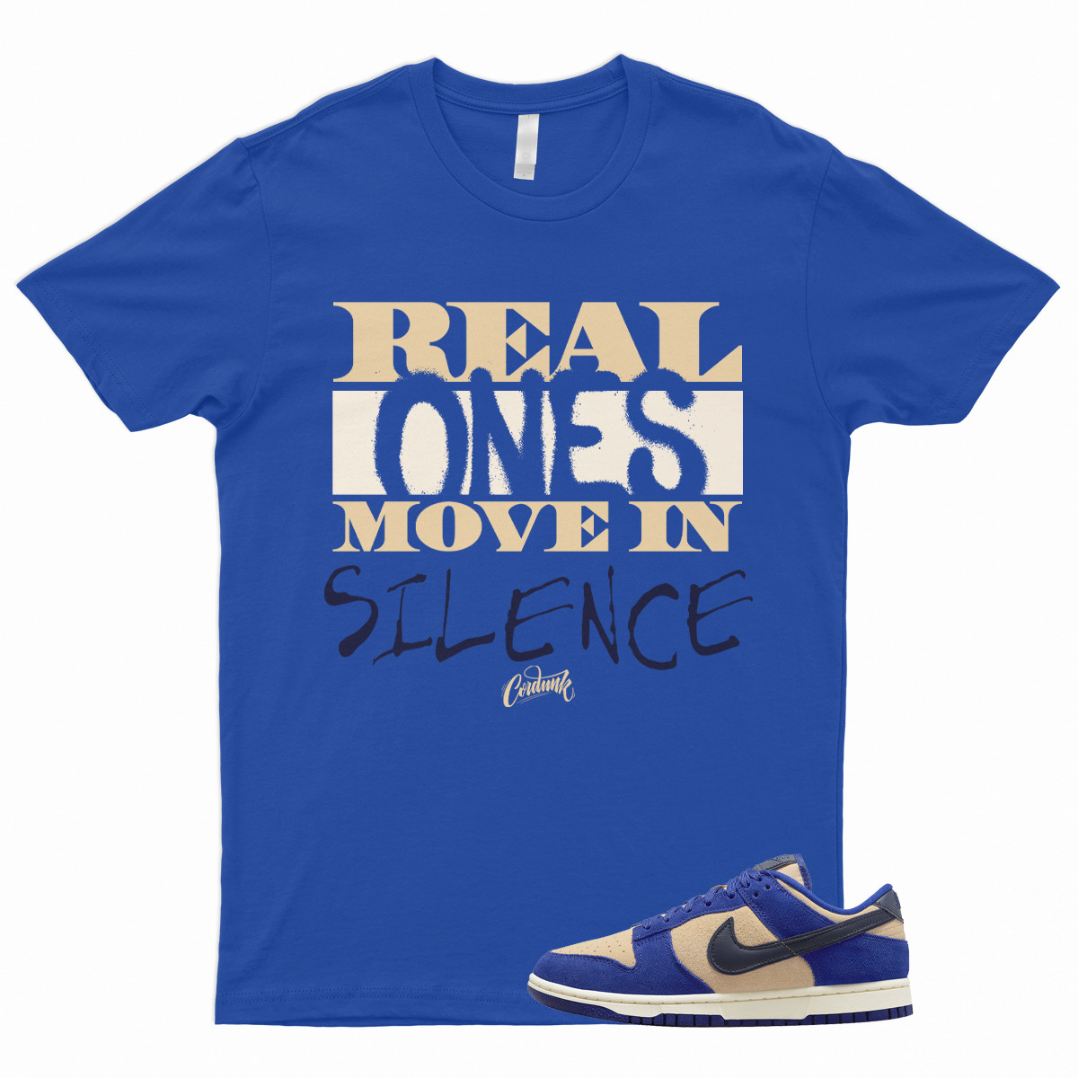 R1 T Shirt to Match Dunk Low Blue Suede Tan Cream Midnight Navy Royal 1 Bagel