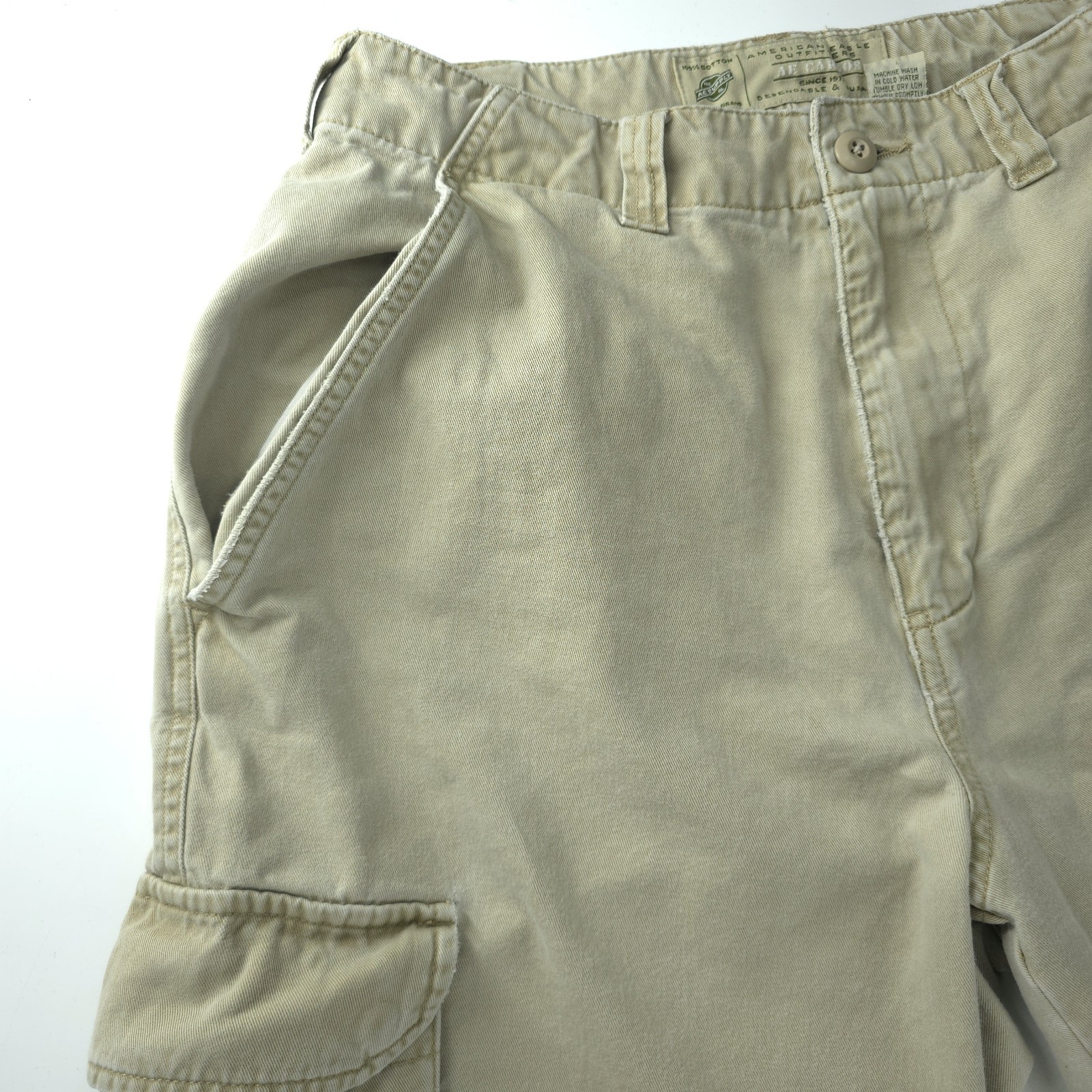 Vintage American Eagle Cargo Pants 30×30 Mens Cotton Y2k Military Actual 30×28