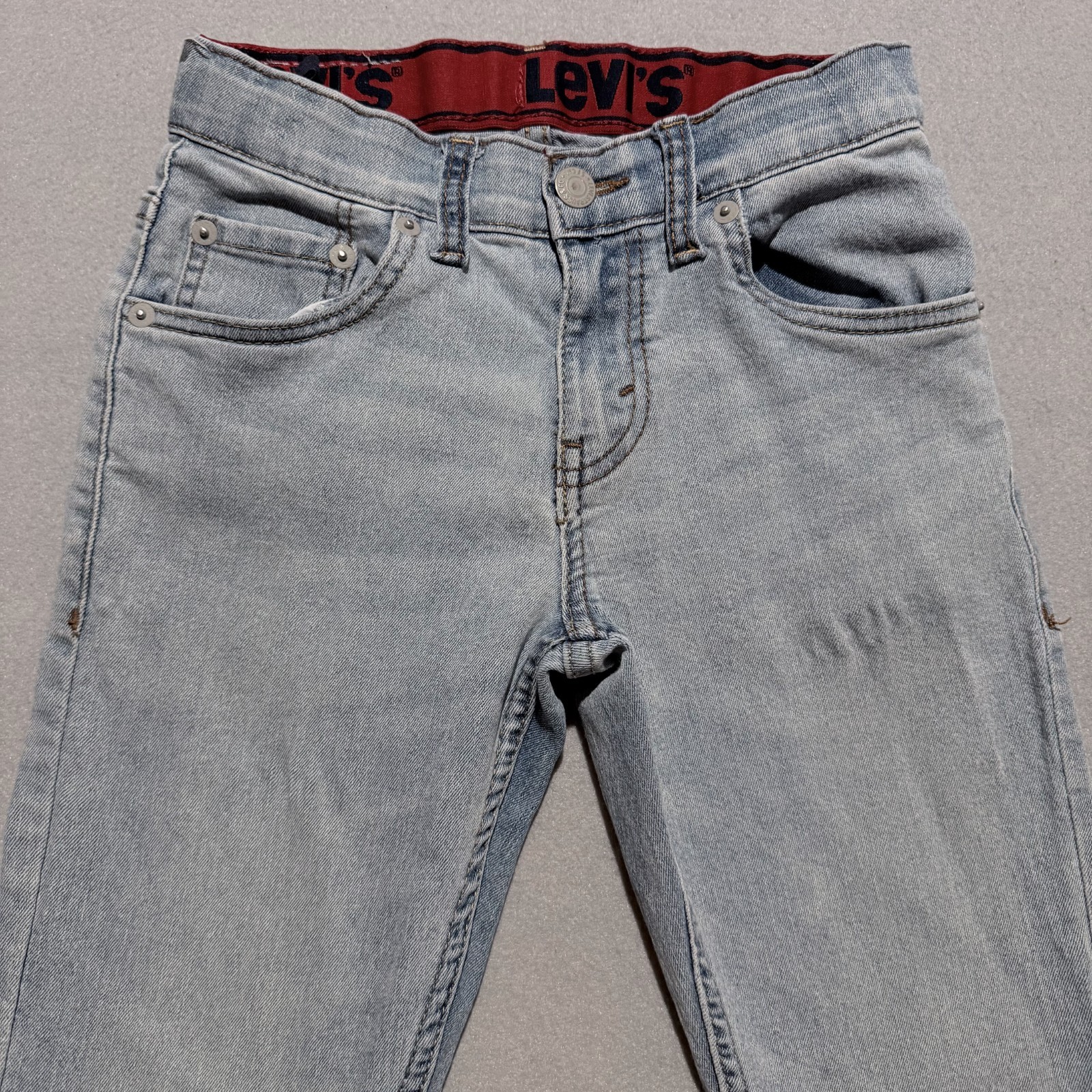 Levi’s 511 Jeans Boys Blue Denim Stretch Slim Fit Low Rise Pockets Zip Fly – 10
