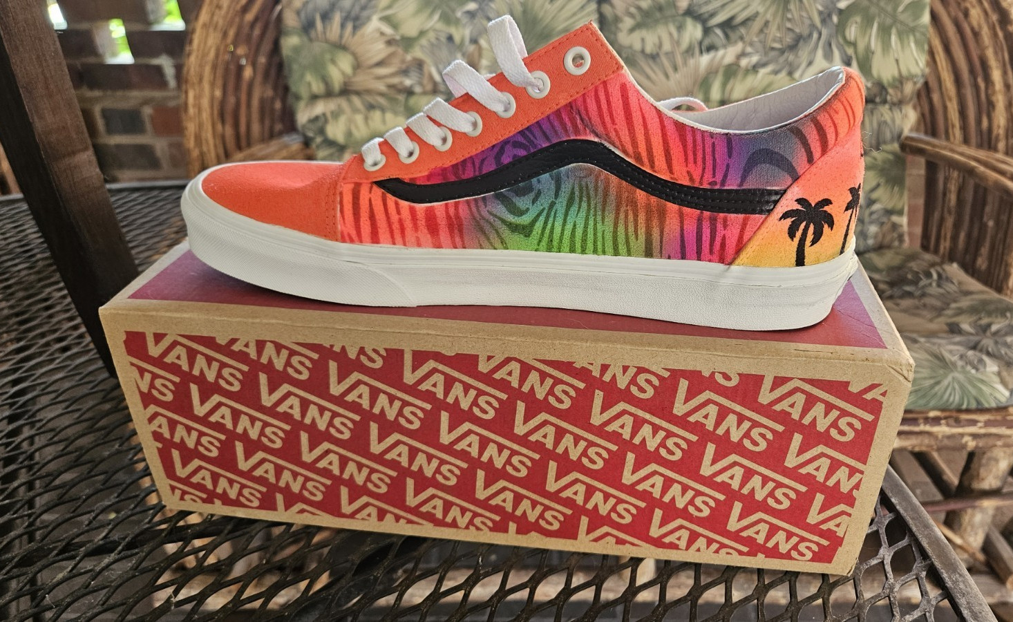 VANS Old Skool Men’s US 11 Canvas Tropical Orange/Multicolor **CUBANO** FIFA