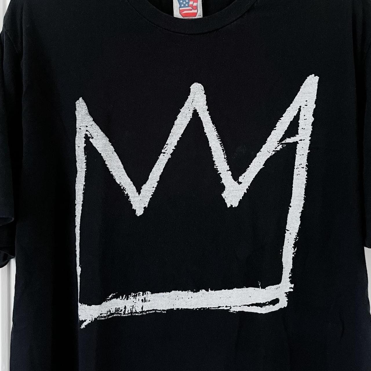 Vintage 90s Jean-Michel Basquiat Estate 100% Cotton Crown T-Shirt – Large