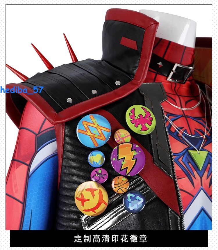 Marvel Rivals Spider-punk Costume Cosplay Jumpsuit Halloween Carnival Outfit New