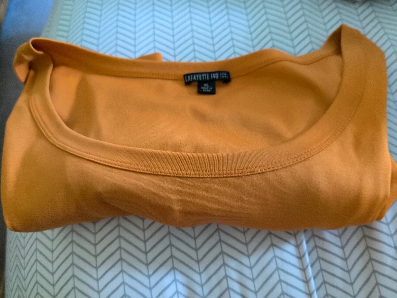 Lafayette 148 Size XL Burnt Orange Short Sleeve Top NWT Free Ship