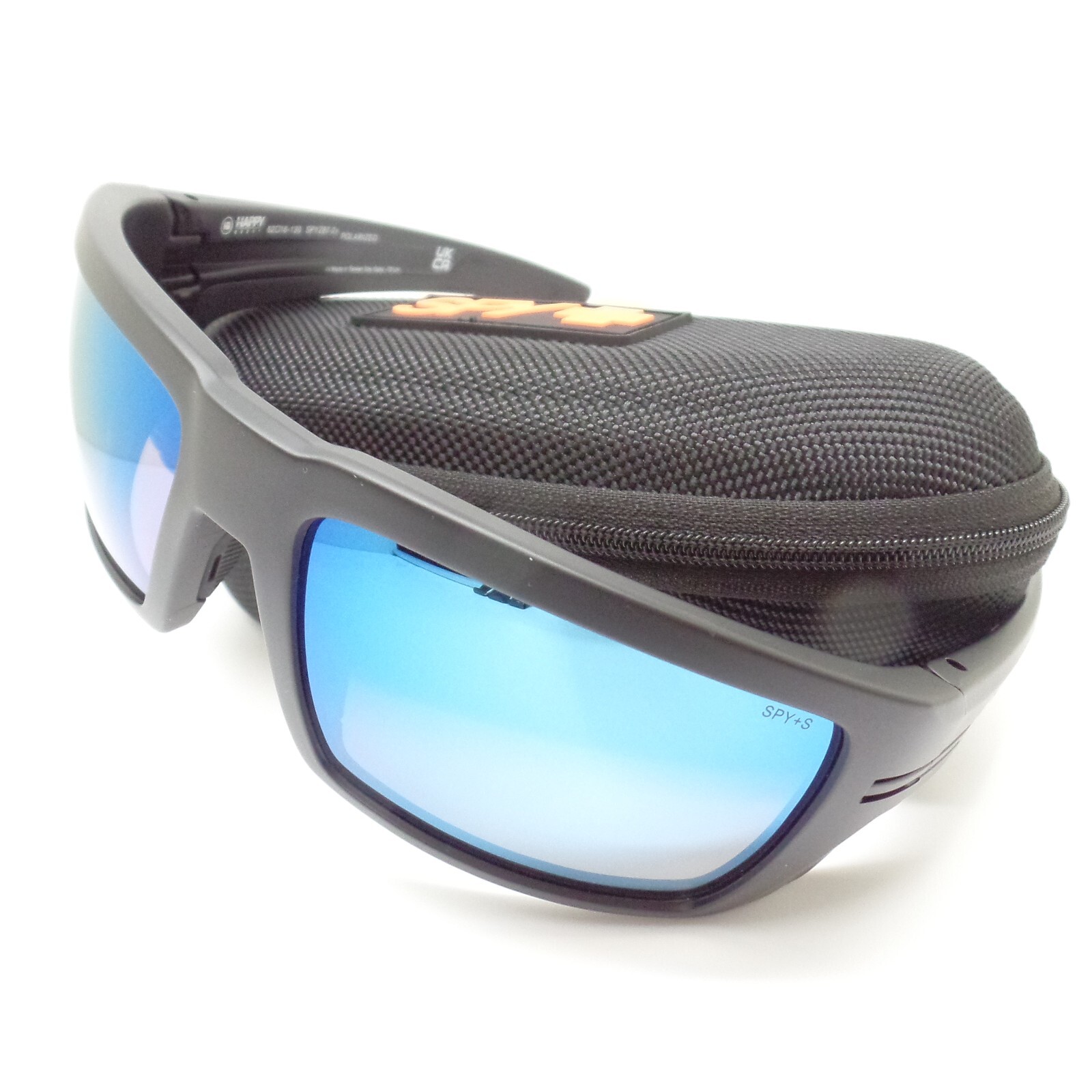 Spy Optics Rebar Ansi Matte Black Ice Blue Polarized New Sunglasses Authentic