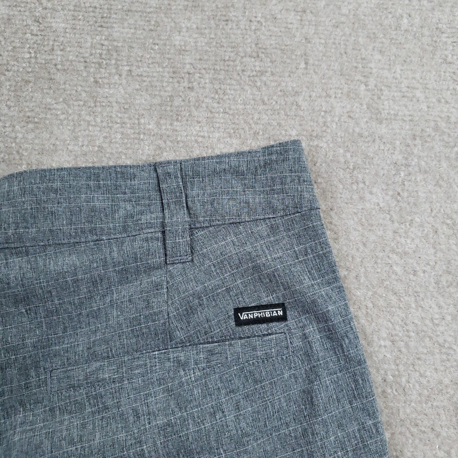 Vanphibian By Vans Short Mens 32 Gray Quick Dry Stretch Pockets Back Pocket Swim