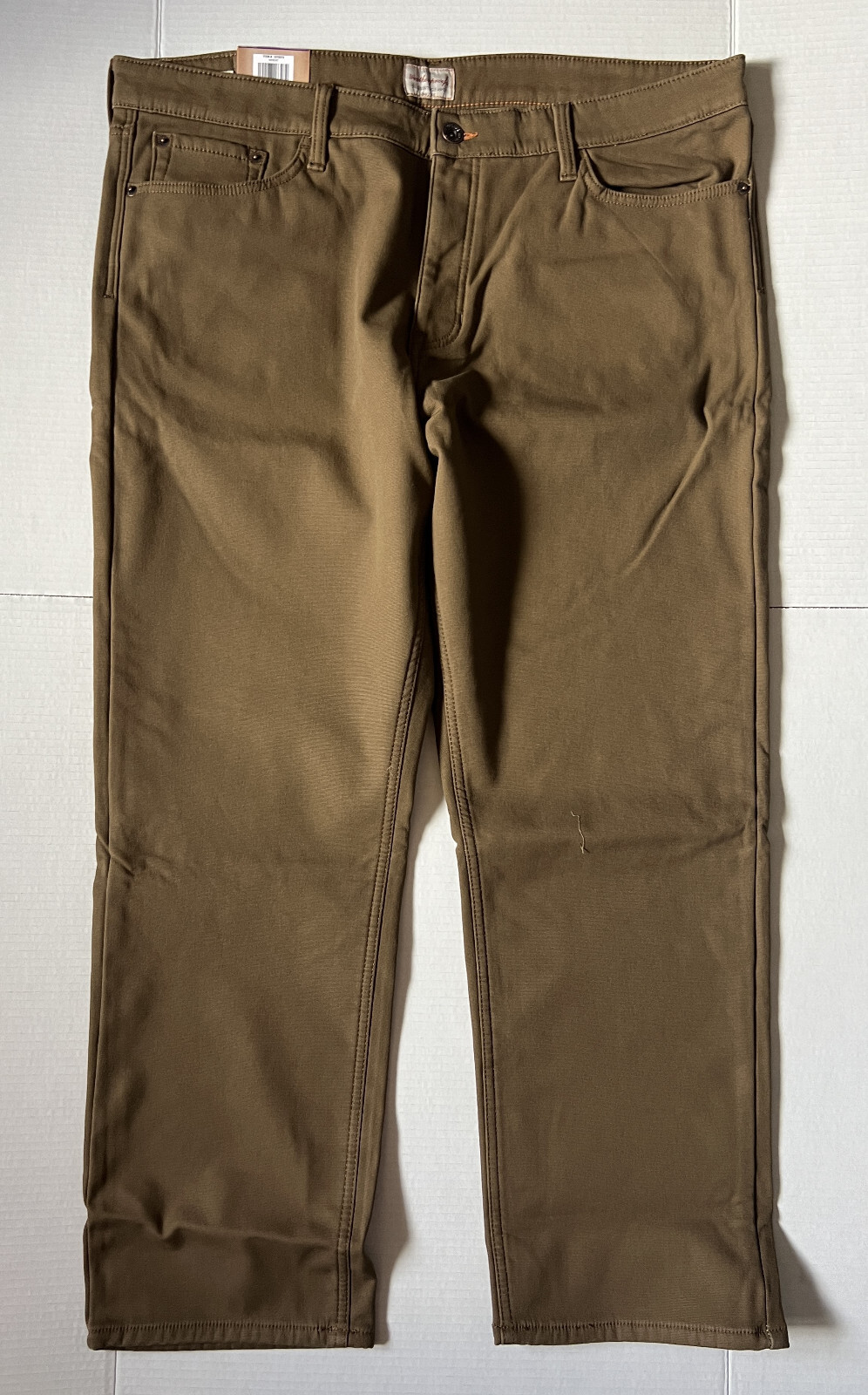 NWT WEATHERPROOF VINTAGE – Men’s NEW Stretch Canvas Fleece Lined Pants – 40×30