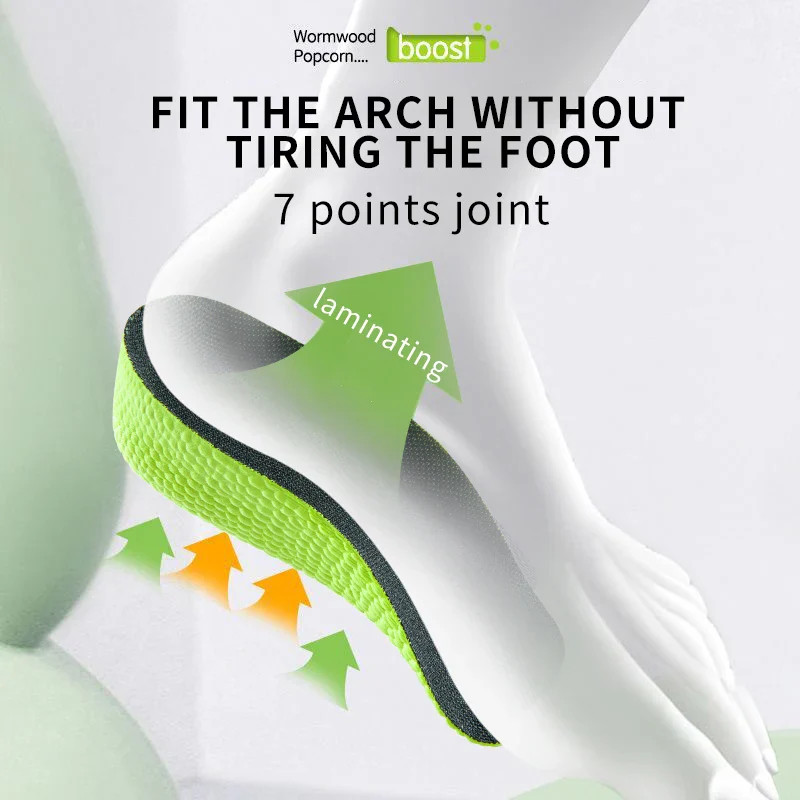 Hidden Height Boost Memory Foam Insoles | Arch Support & Orthopedic Comfort