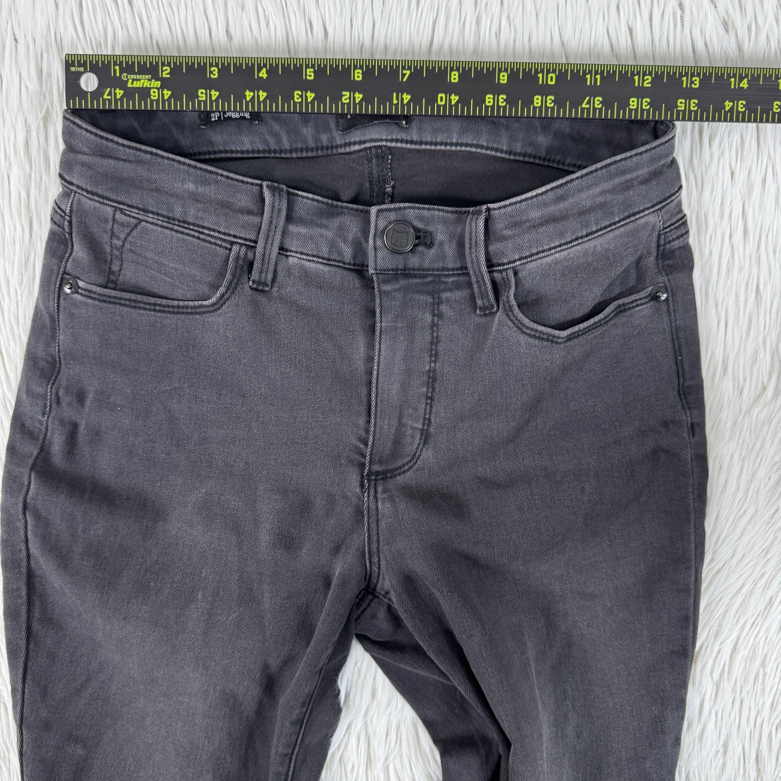 Talbots Black Charcoal Wash Mid-Rise Jegging Denim Jeans Women’s Size 2P