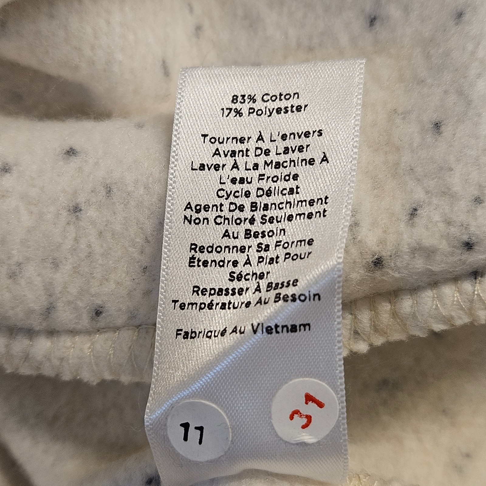 T by Talbots Soft Sweater Jacket Full Zip Fleece Lining Size Small Speckles