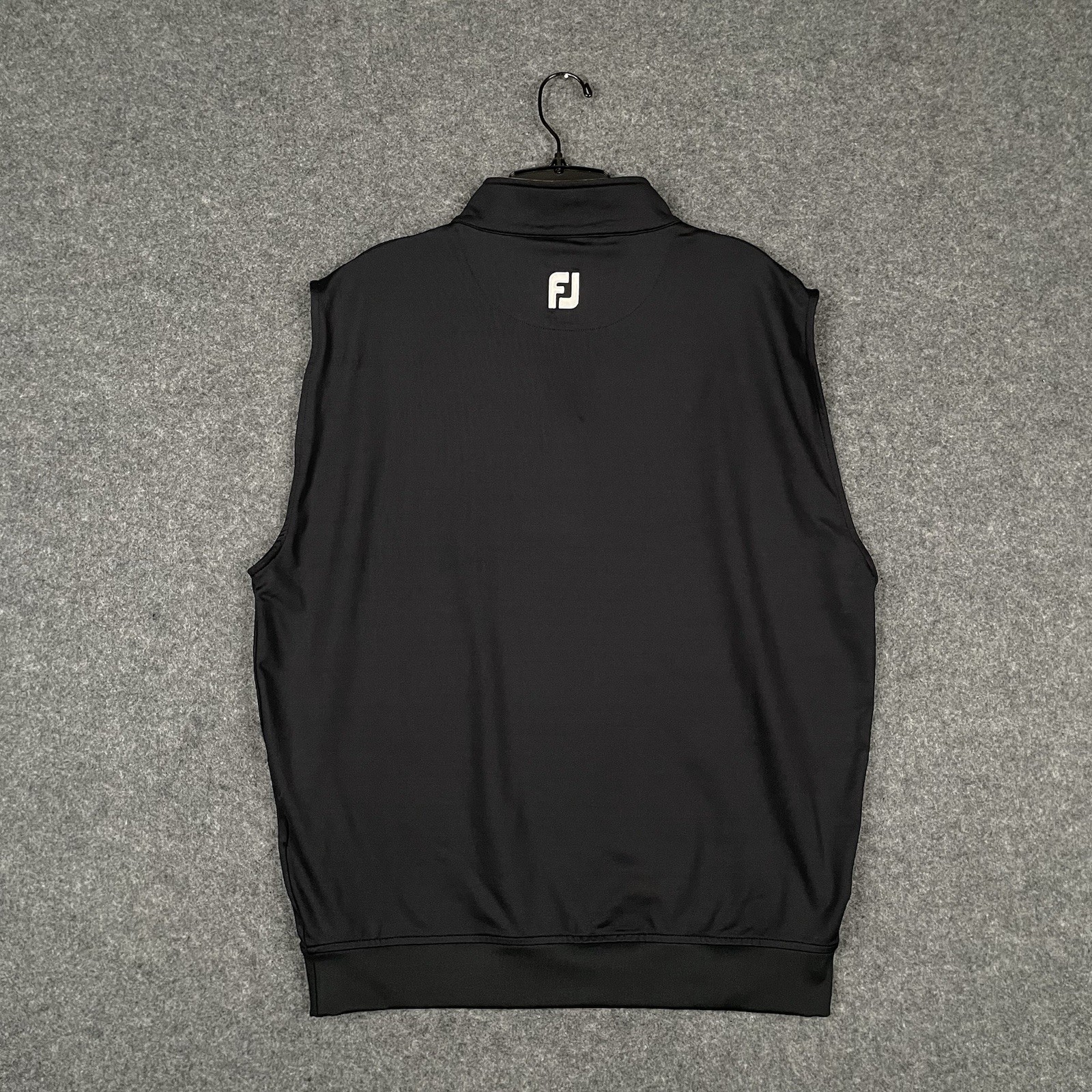 FootJoy 1/4 Zip Vest Mens M Black Fiddlesticks Golf Performance Strecth