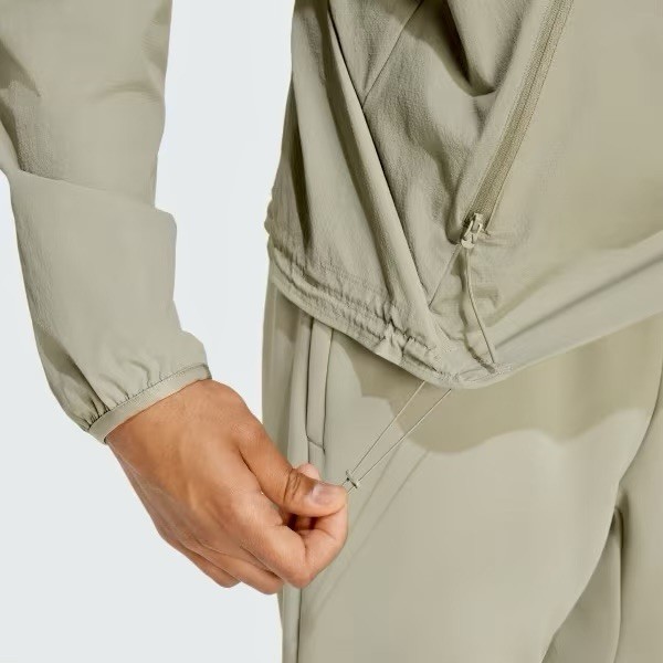 NEW Mens $100 ADIDAS Full Zip MYSHELTER WND Windbreaker JW3631 Silver Pebble XL