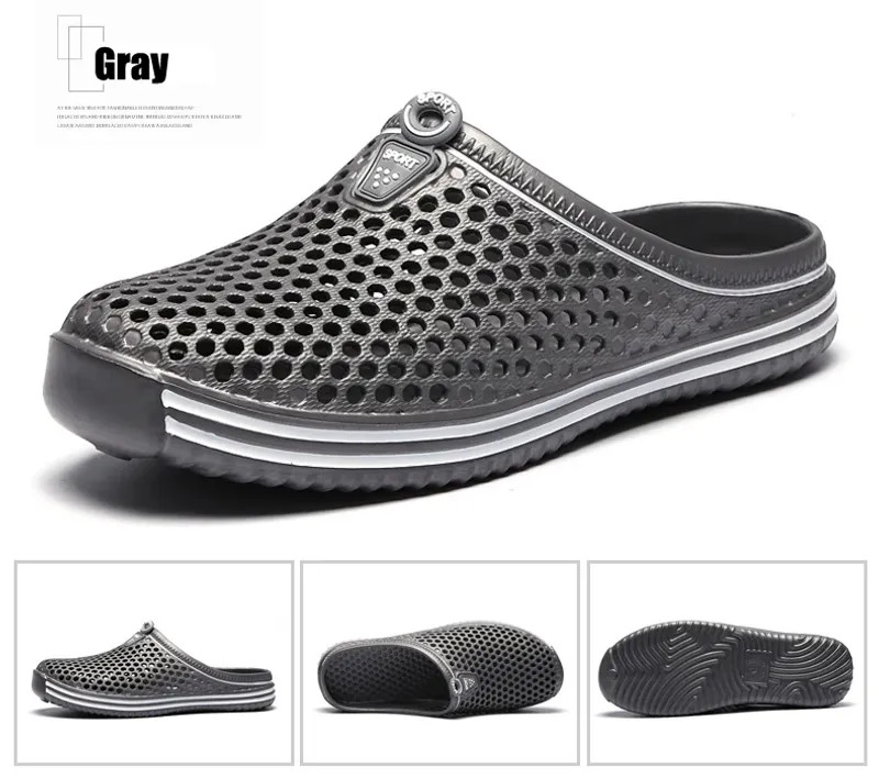 Summer Men Sandals Light EVA Casual Shoes Clogs Outdoor Beach Flat Slippers