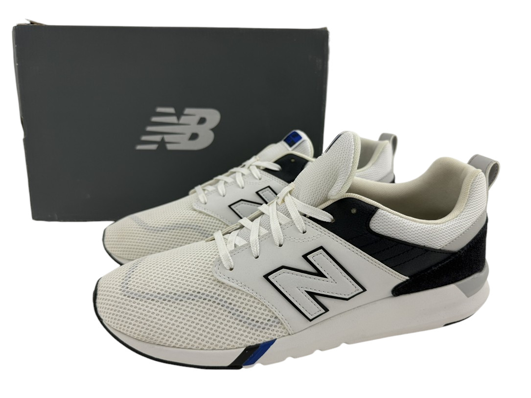 New Balance NEW Lifestyle White Black Blue Classic Retro Mens 13 Shoes Sneakers