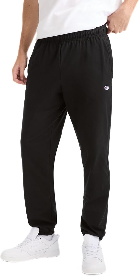 Champion Men’s Everyday Cotton Lounge Pants, Lightweight Knit, C Patch Logo